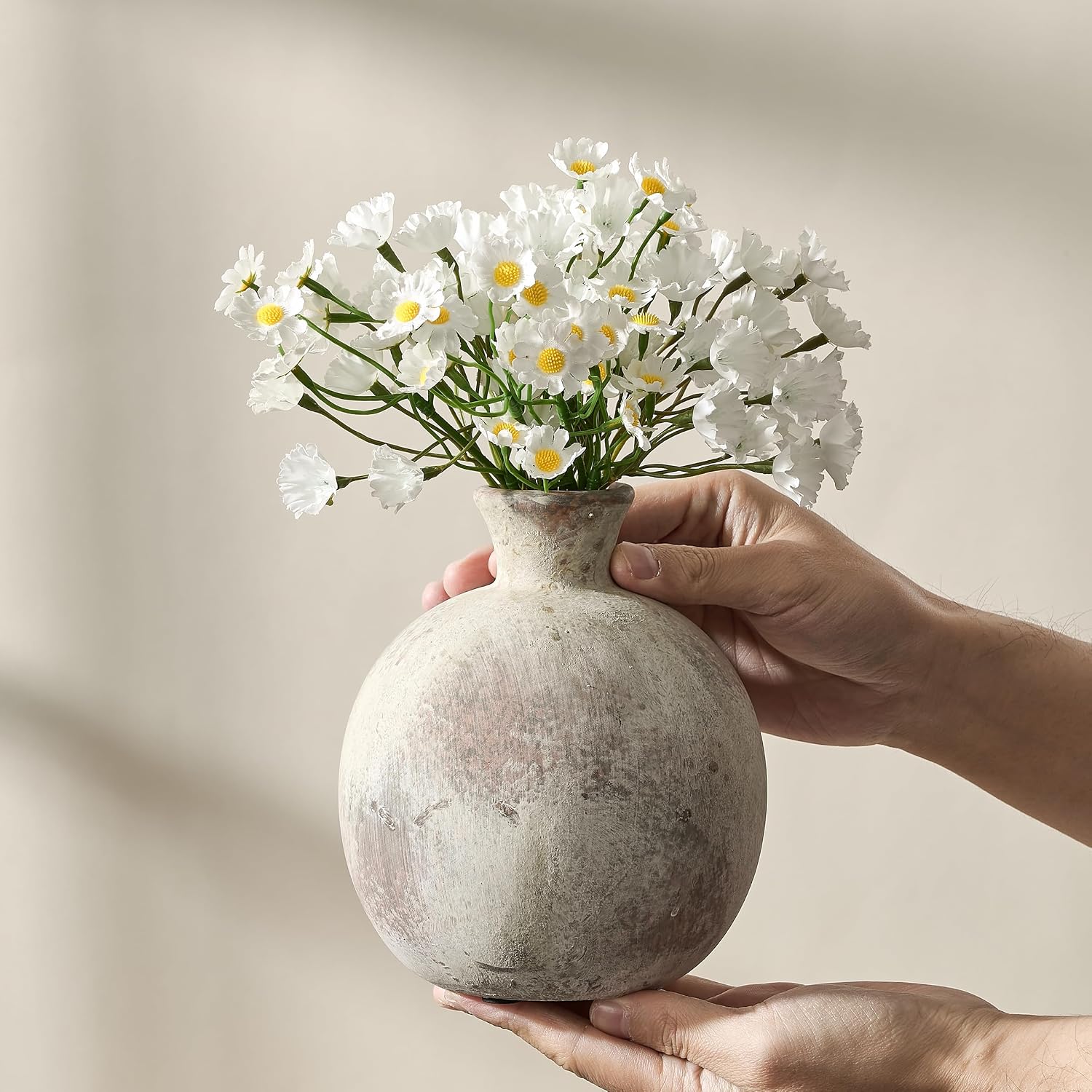 6.38" Ceramic Vase / Natural Brown- 6.38