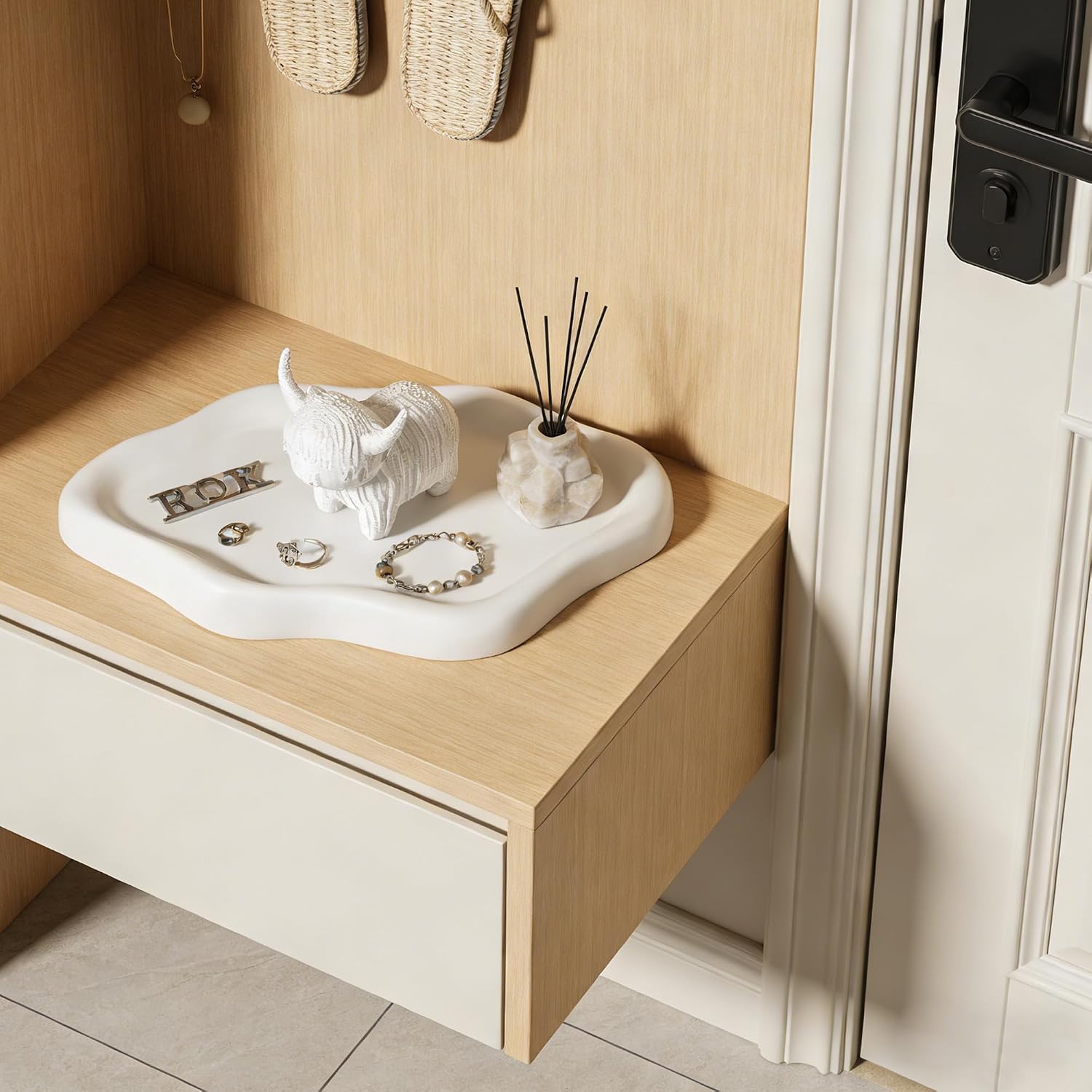Ring Holder & Cloud Key Tray / Highland Cow