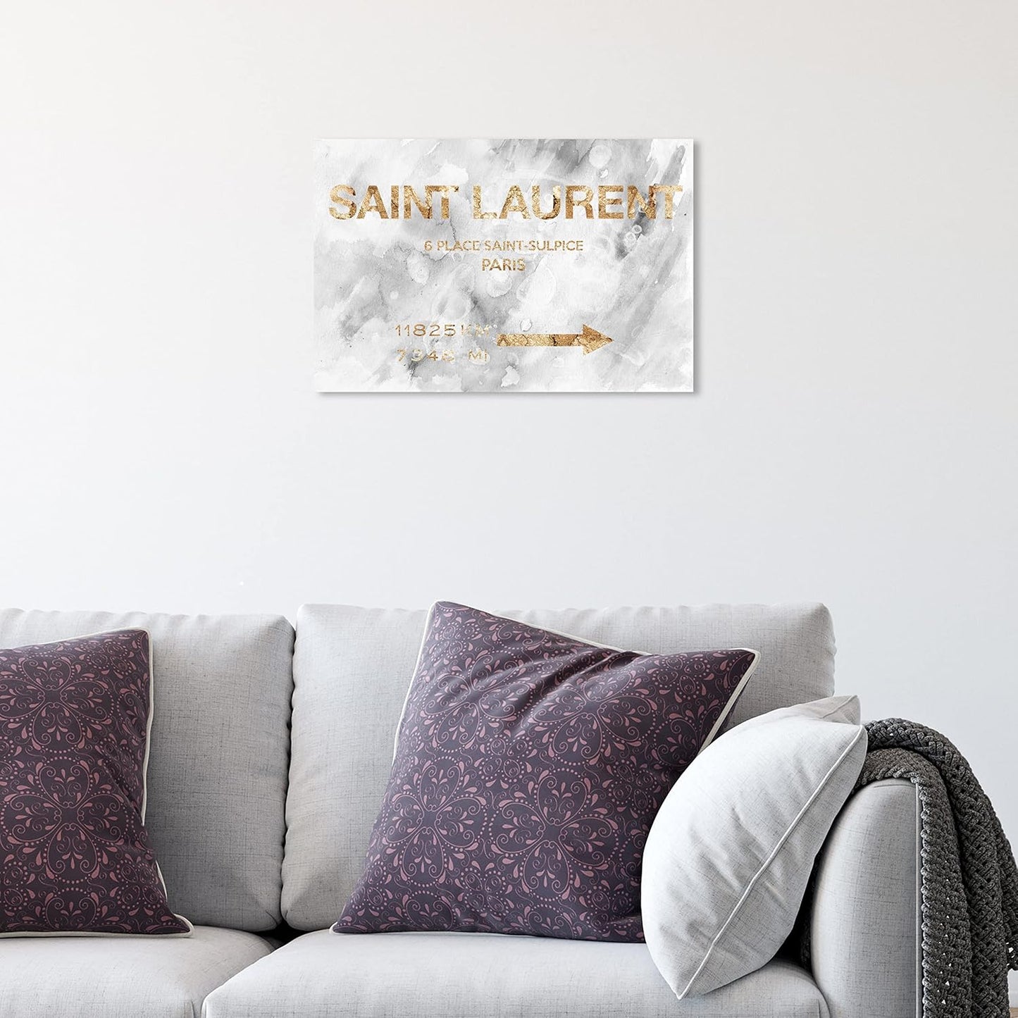 The Oliver Gal Artist Co. Modern in Paris Street Framed Canvas Wall / 15"L x 10"W / Gold / 10 x 15