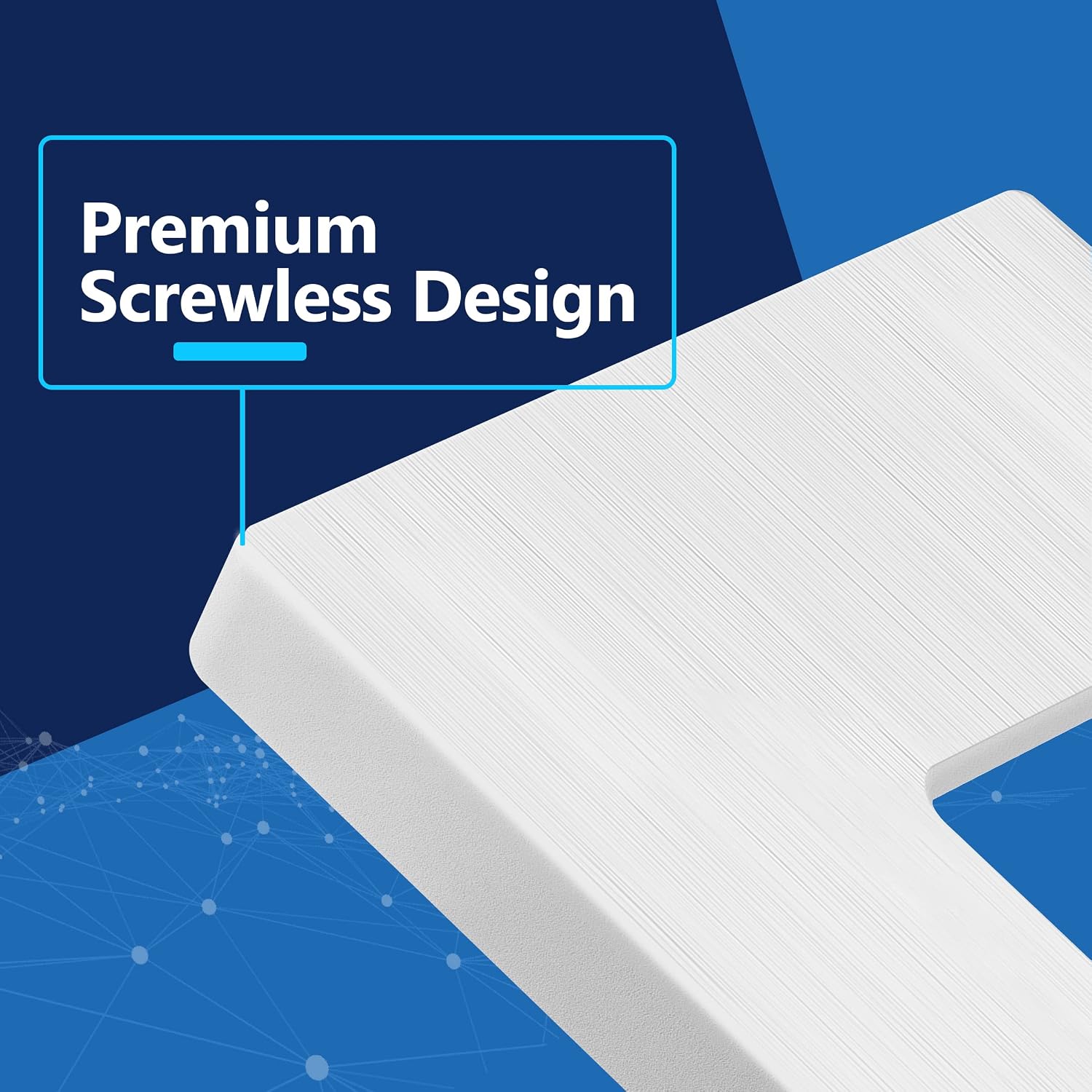 LIDER Decorator Switch Cover, Screwless Wall Plate, Mid-Size 1-Gang | 10-Pack, Brushed White, Polycarbonate