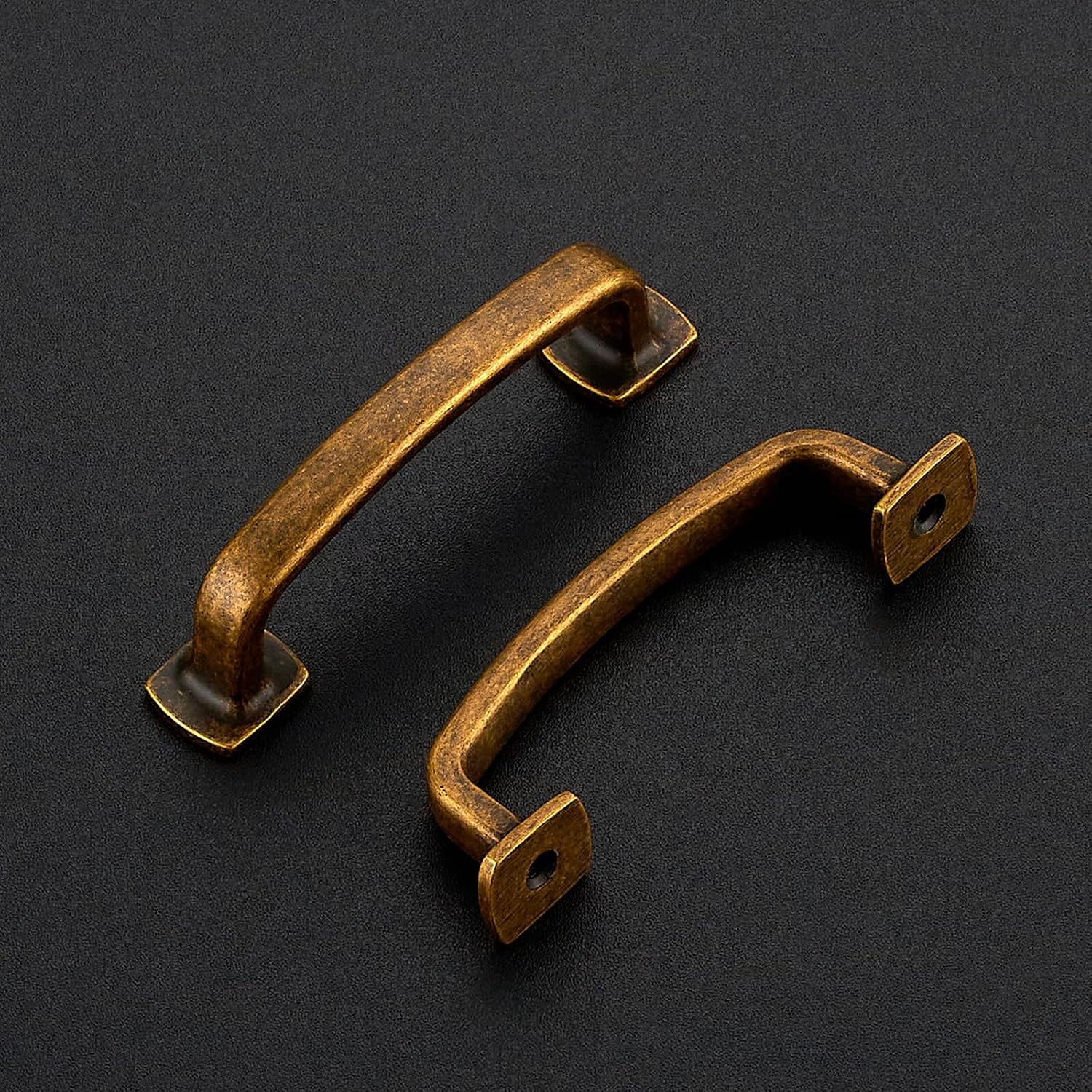 Cabinet Handles Arch Cabinet Pulls / 3" Hole Center / Antique Brass / 3 Inch / Set of 10