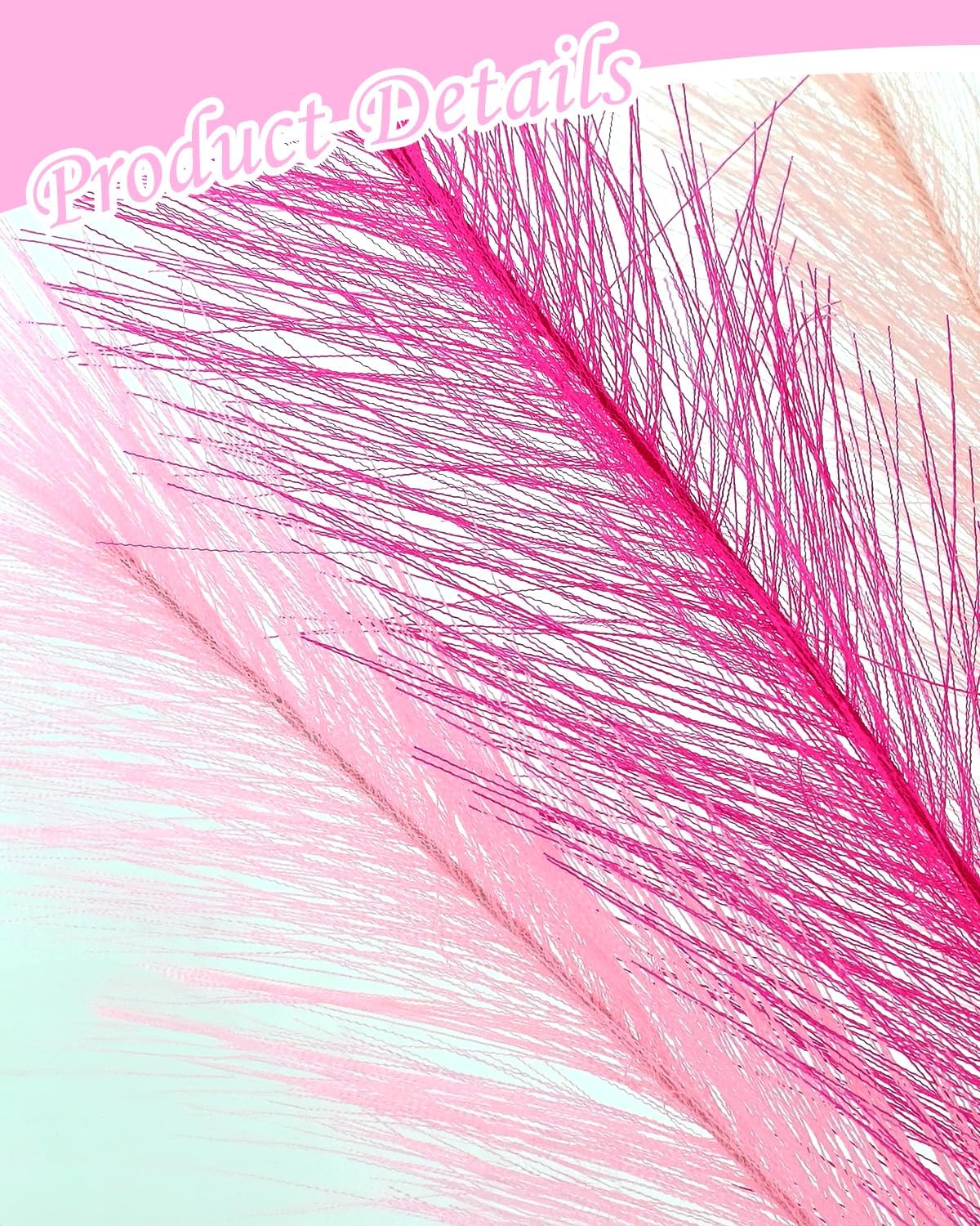 Hot Short Artificial Pompous Grass Fluffy Fake Pompas Grass Branches / 21.7 Inch / Pink / Set of 48