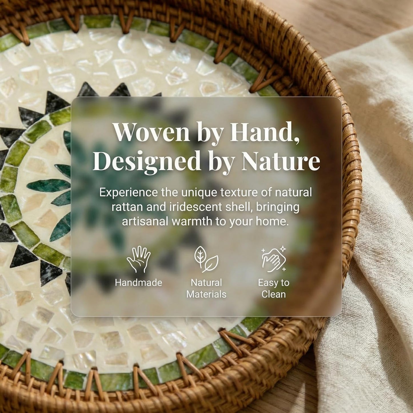 Wooden Base Serving Tray / Greensun