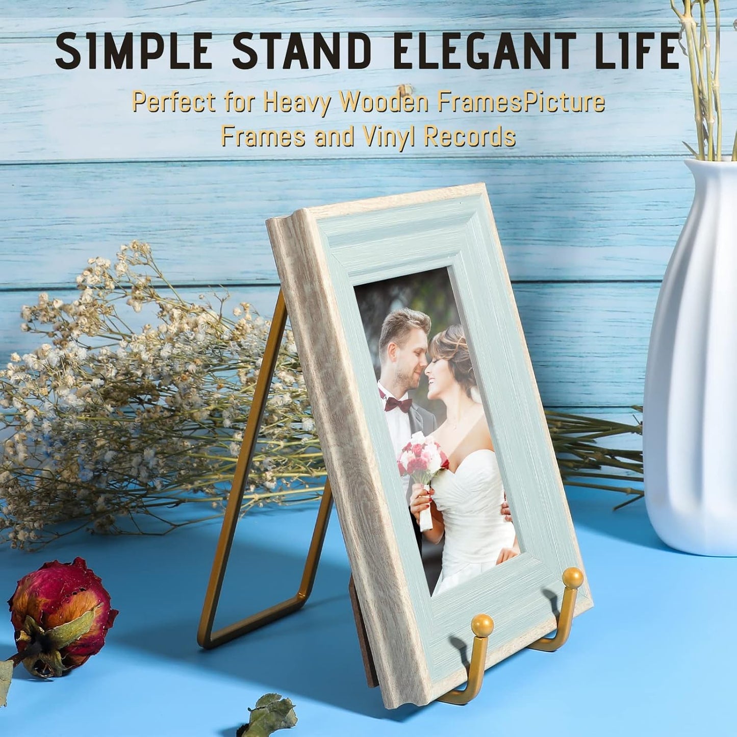 Plate Stands for Display Plate Holder Display Stands Picture Frame Stand Holder / 6 Inch / Set of 18