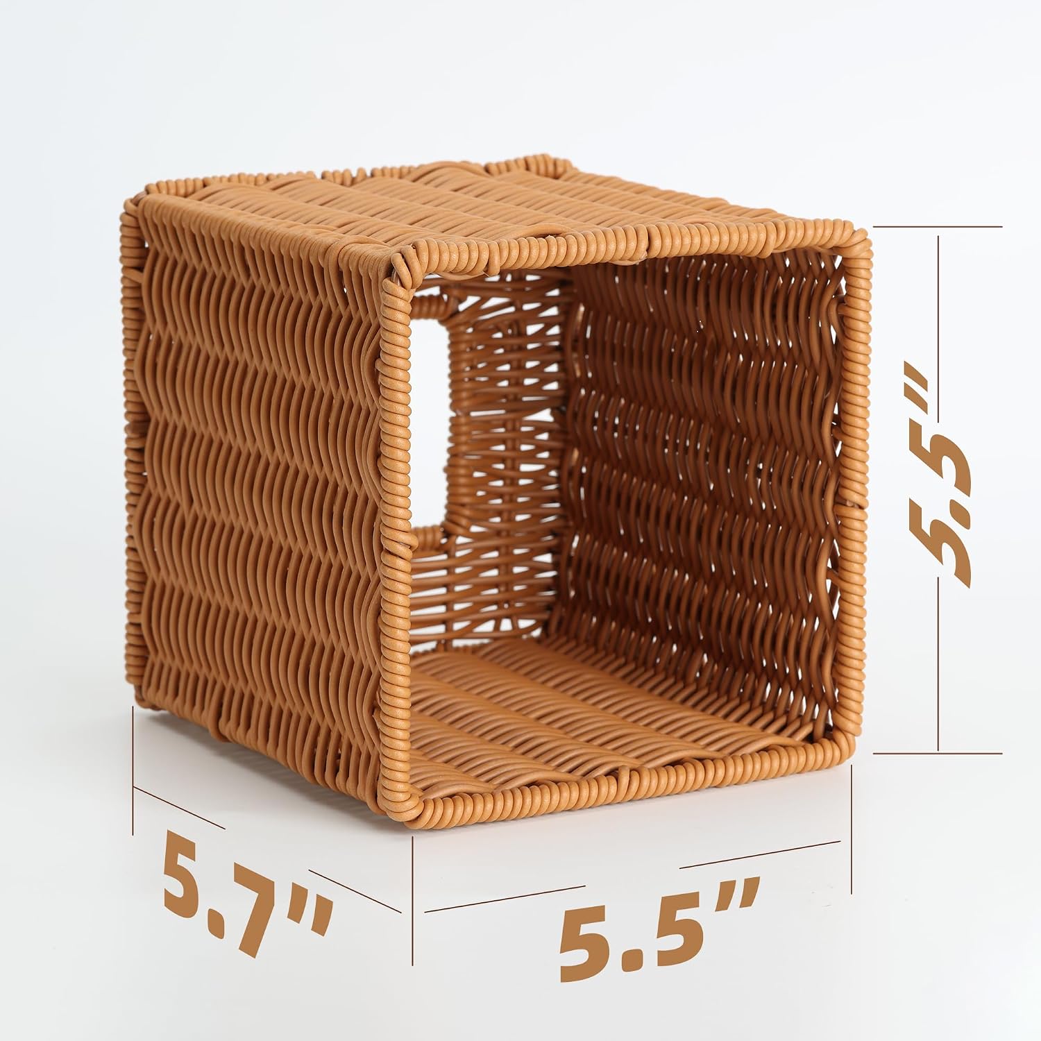 Square Rattan Tissue Box Cover