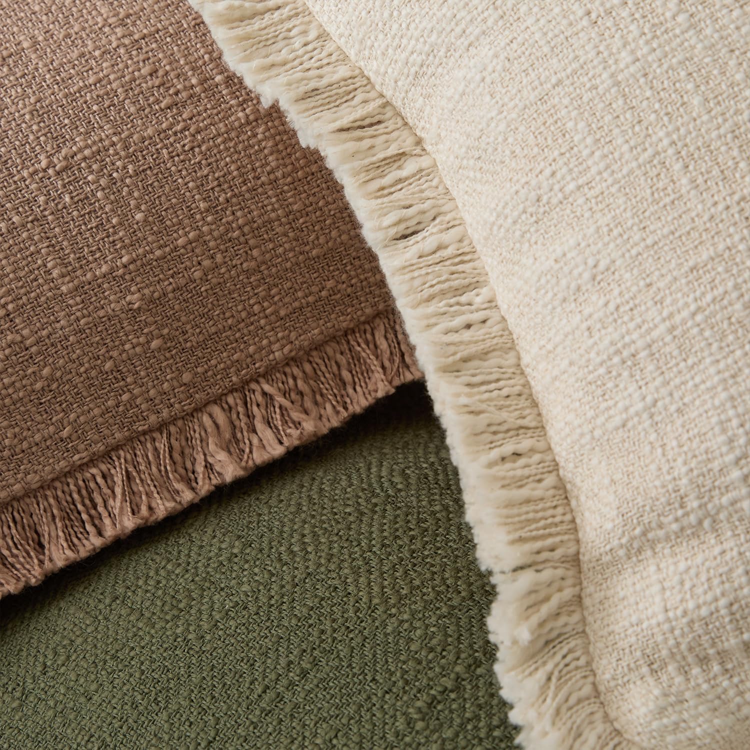 Kevin Textile Long Lumbar Pillow Cover Boho Fringe Decorative Rectangle Cushion / 36 x 14 / Beige