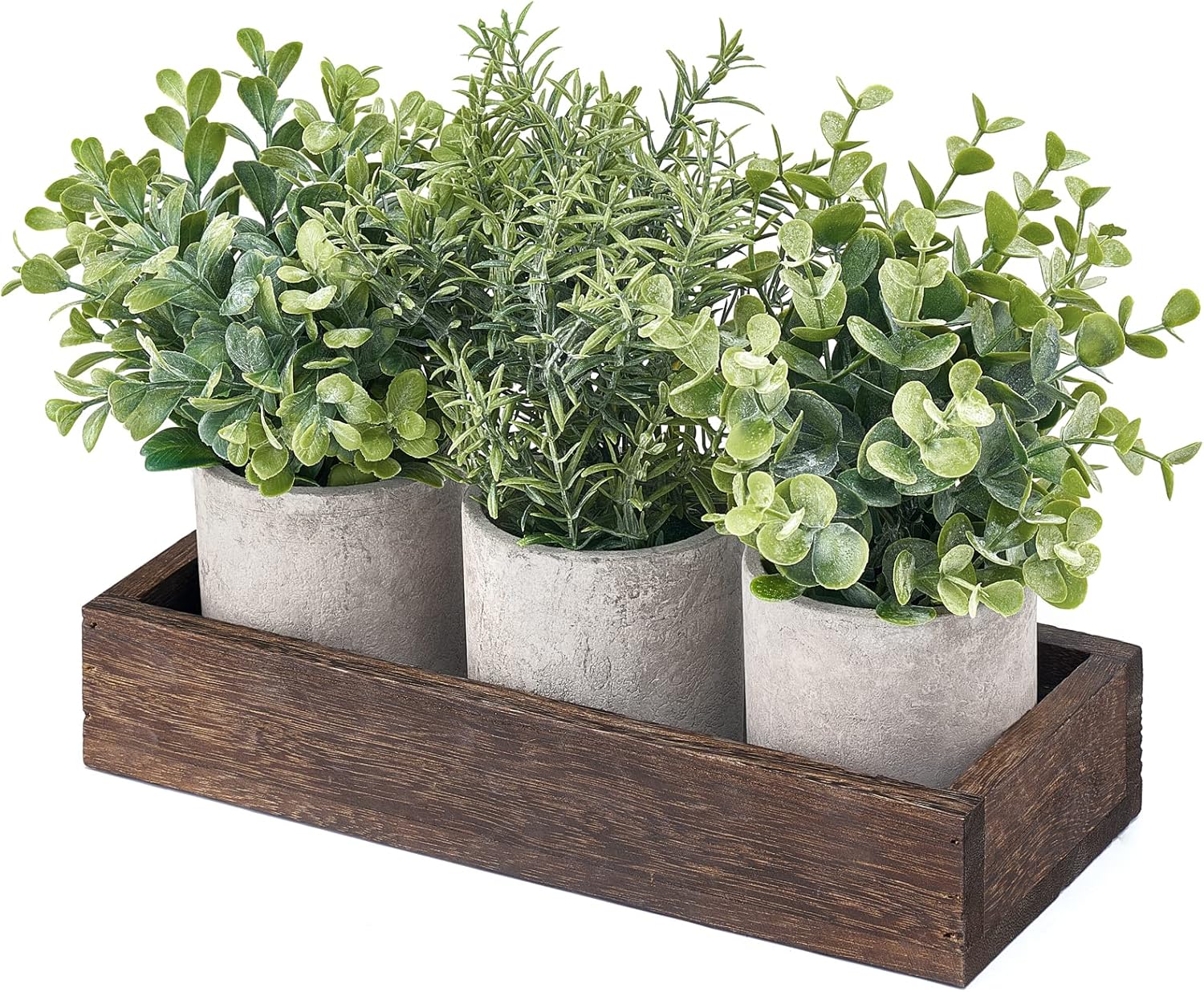 Wood Tray Centerpiece Table Decorations / Set of 3