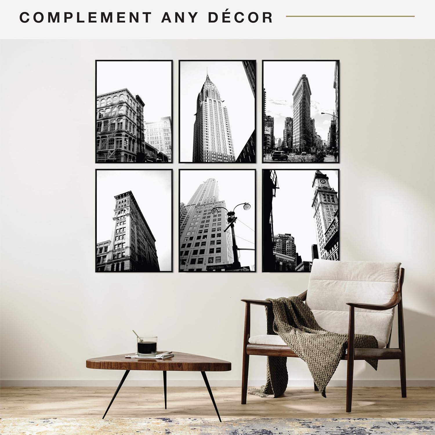 MCS Original Poster Frame, 18x24, Black, Gallery Wall, 6-Pack | Original Lightweight Poster Frame For Art Prints &