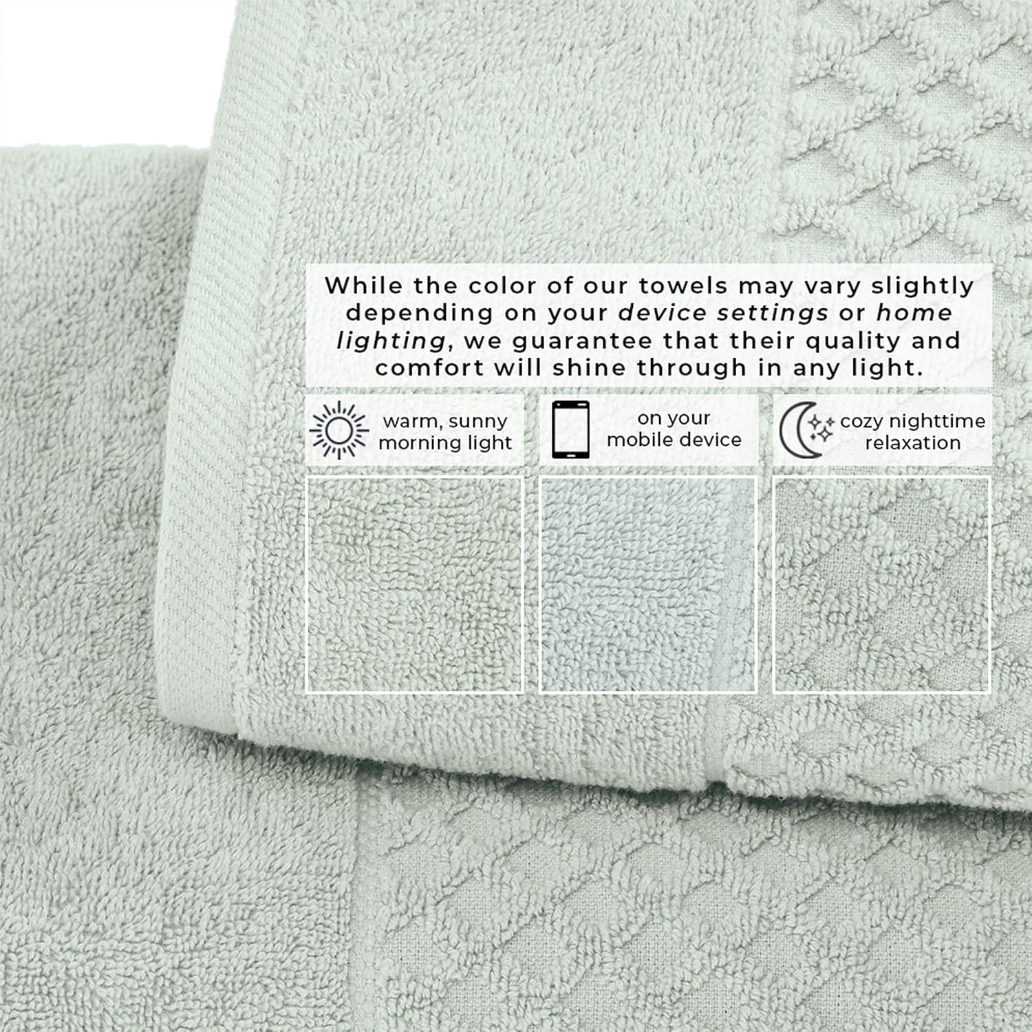 Great Bay Home Hand Towels - 100% Cotton 6 Pack 26x16 Hand Towel Set - Absorbent, Durable, Quick-Dry Towels for