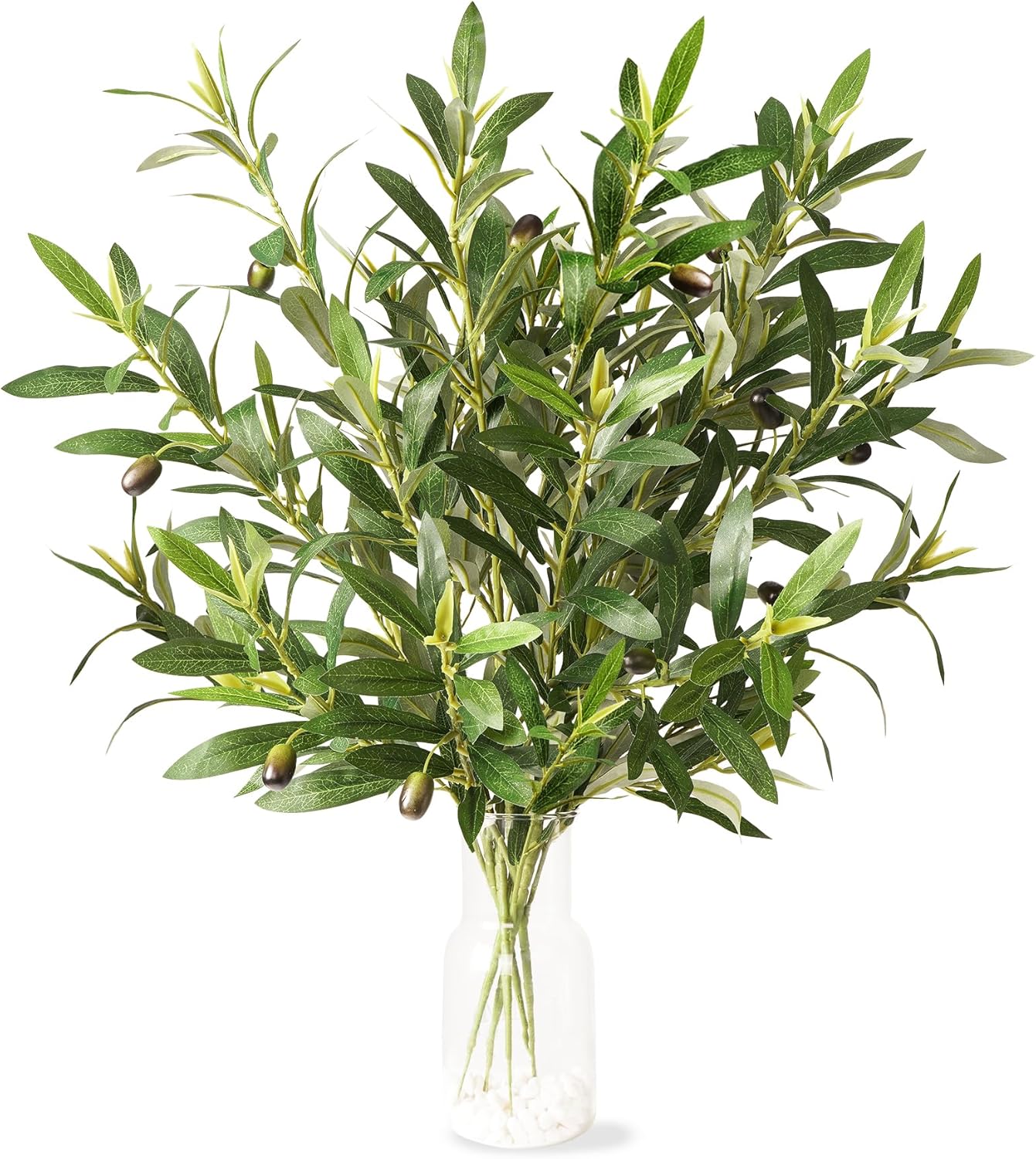 Fake Plants Olive Branch Artificial Plant Outdoor Decorations / Set of 6