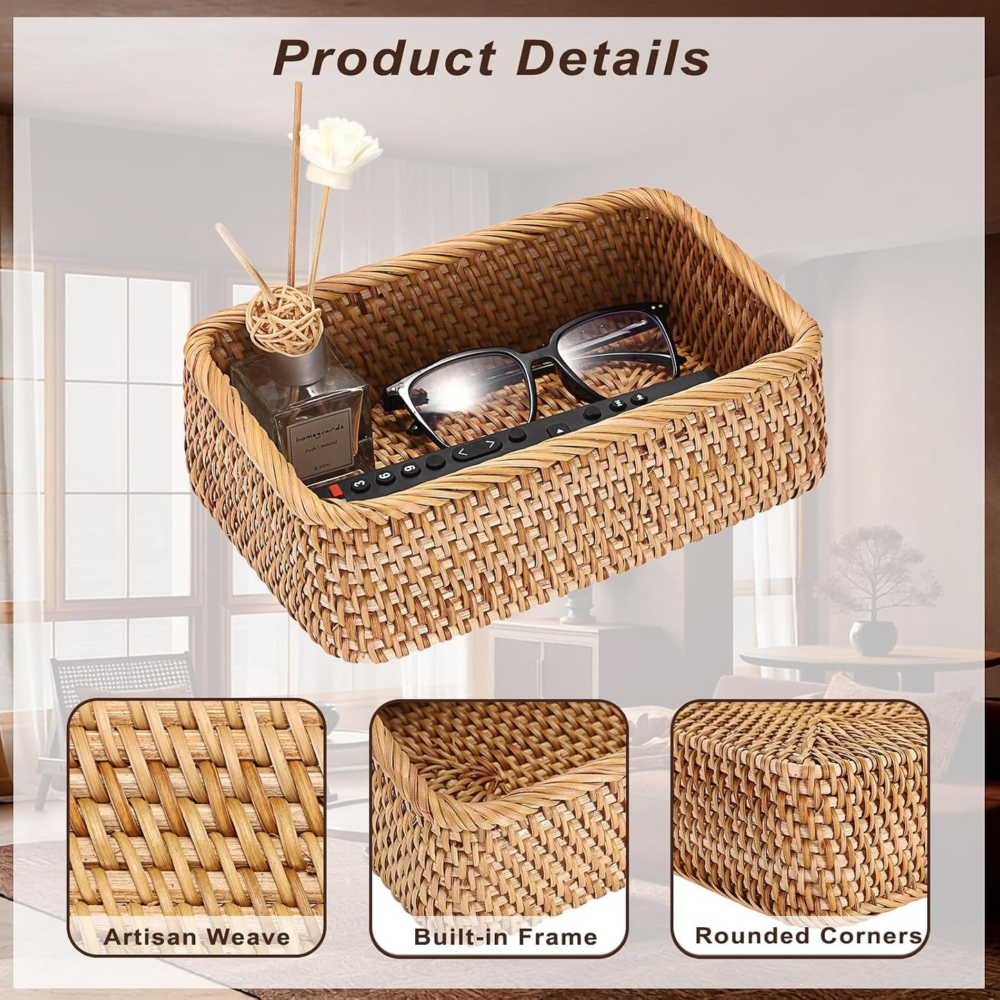Small Remote Basket / 9.6'' x 6.5'' x 3.1