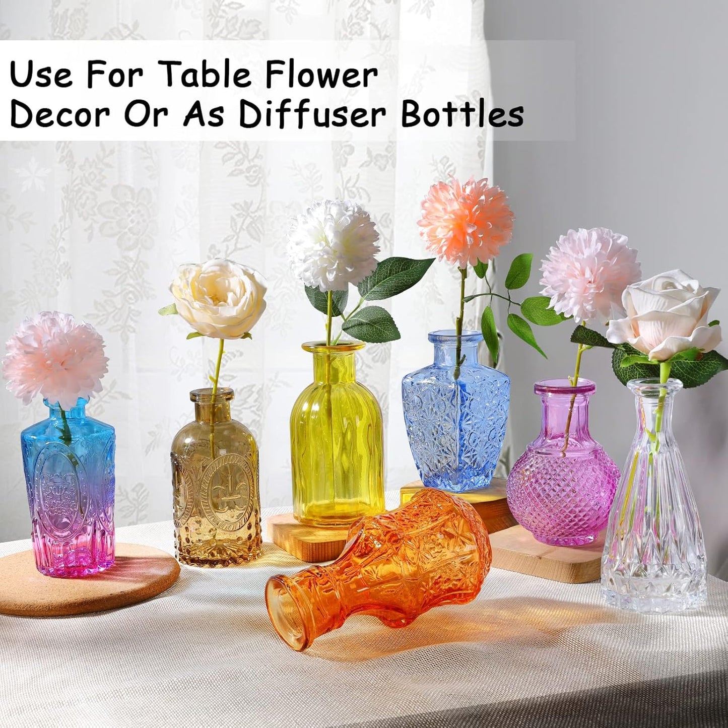 Glass Bud Vases / Set of 12