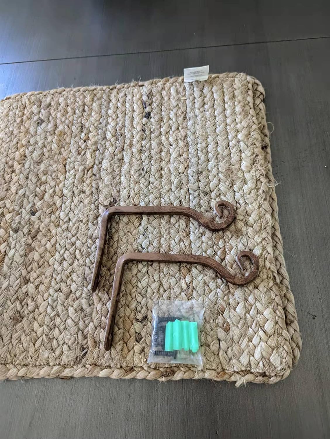 Decorative Metal Iron Wall Hook / 6 Inch / Coffee / Set of 2
