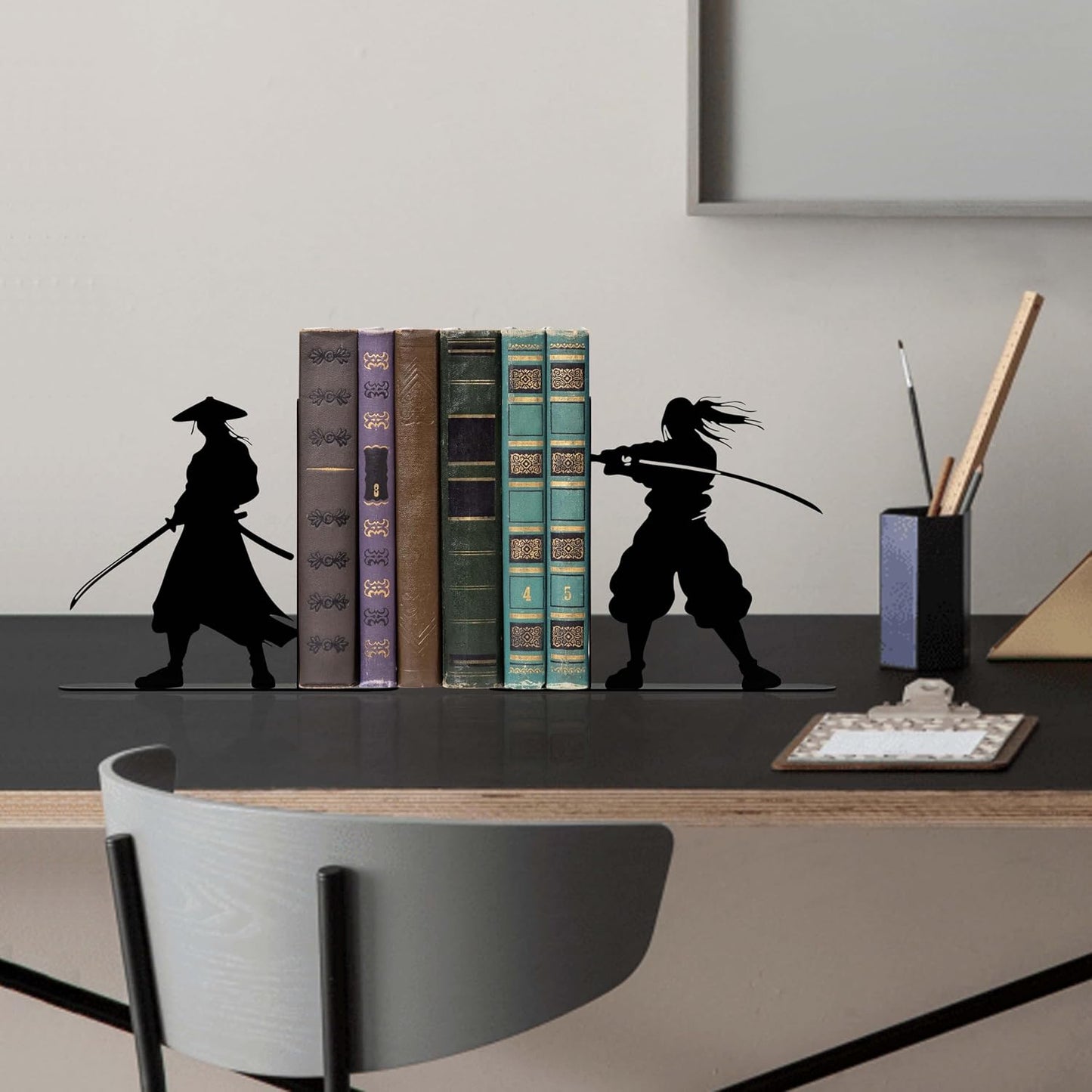 Anime Inspired Metal Bookends Set