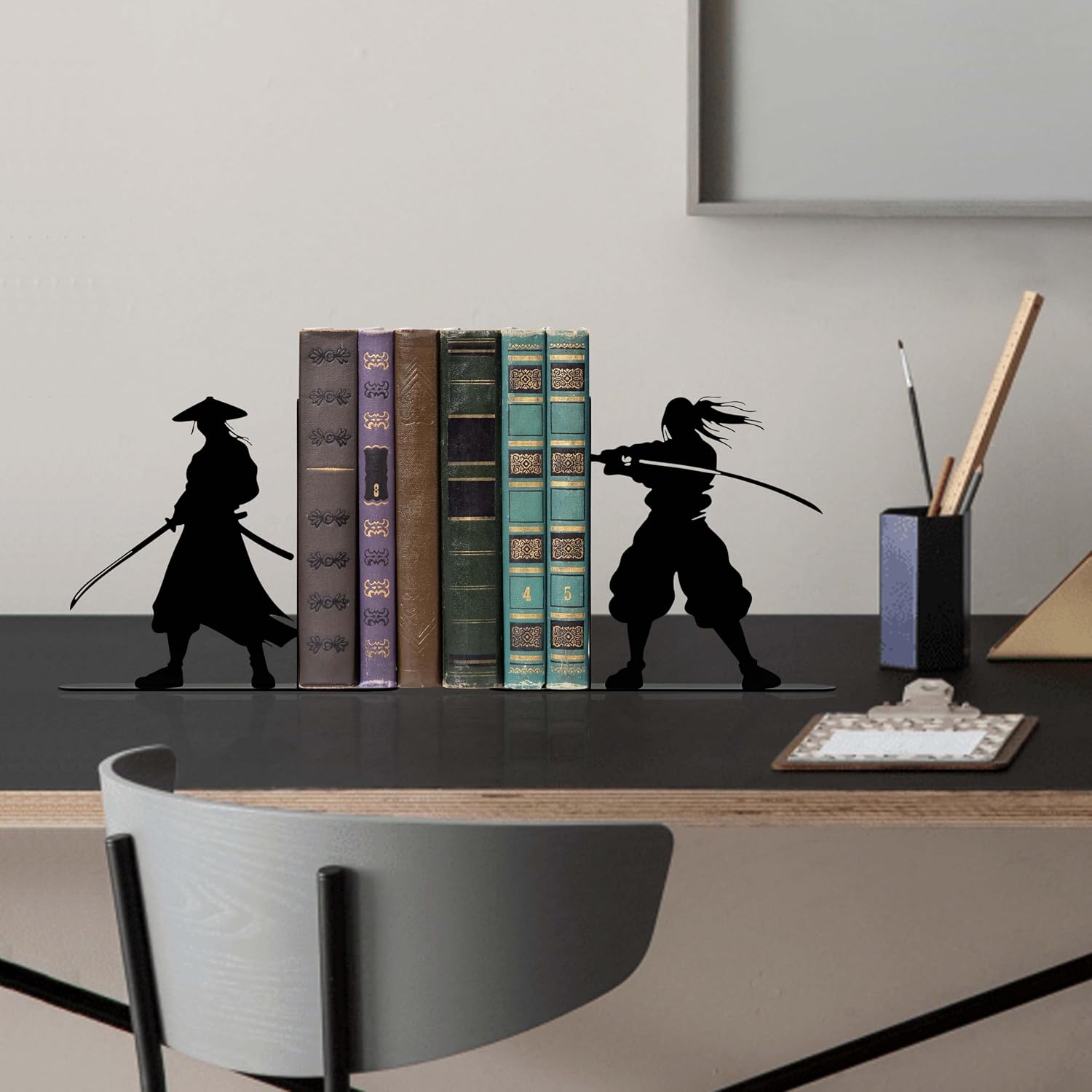 Anime Inspired Metal Bookends Set