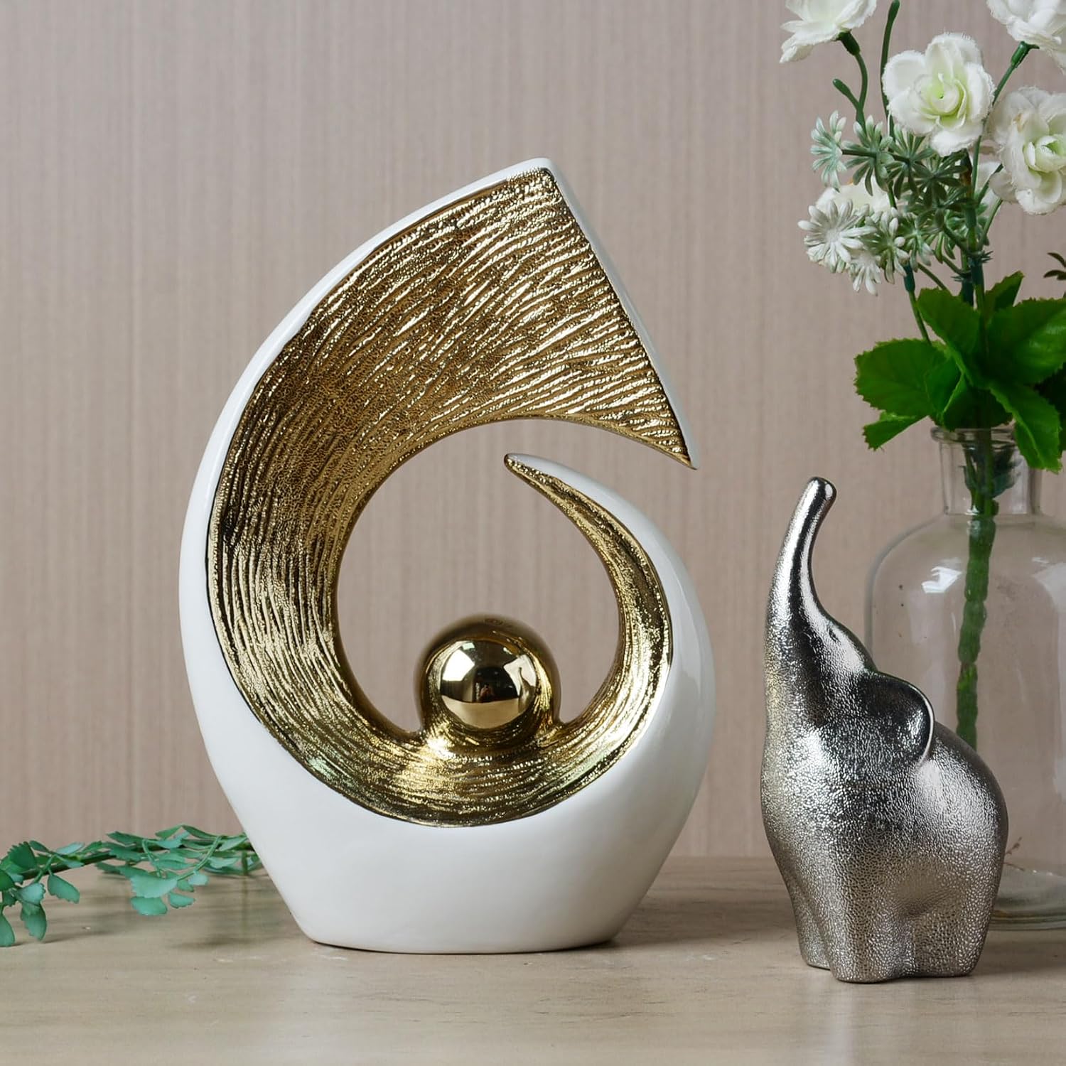 Abstract Statue Figurine Modern Art Sculpture Home Decor Ceramic Ornament Gift for Living Dining