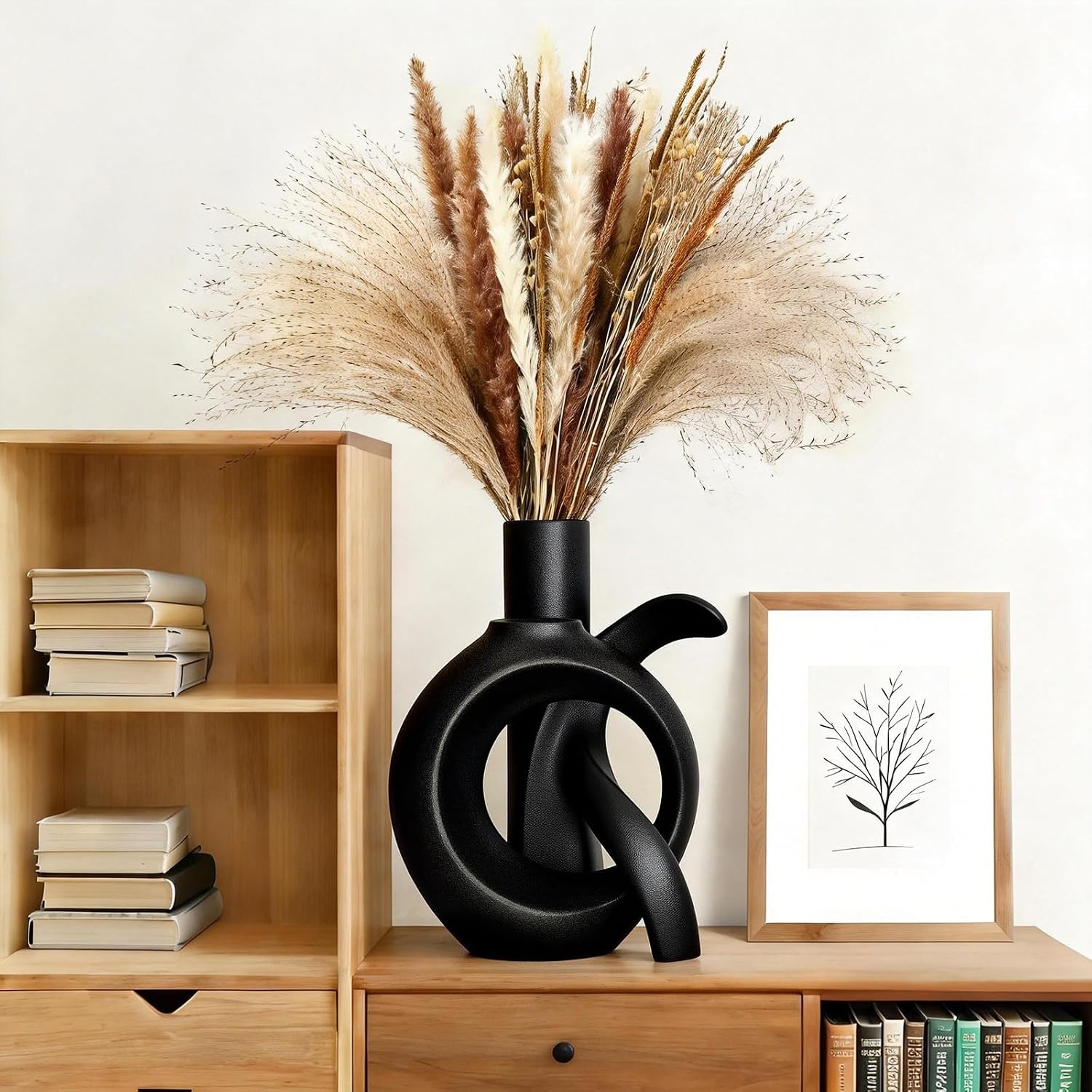 Assemble OK Ceramic Vase / Black / Set of 2