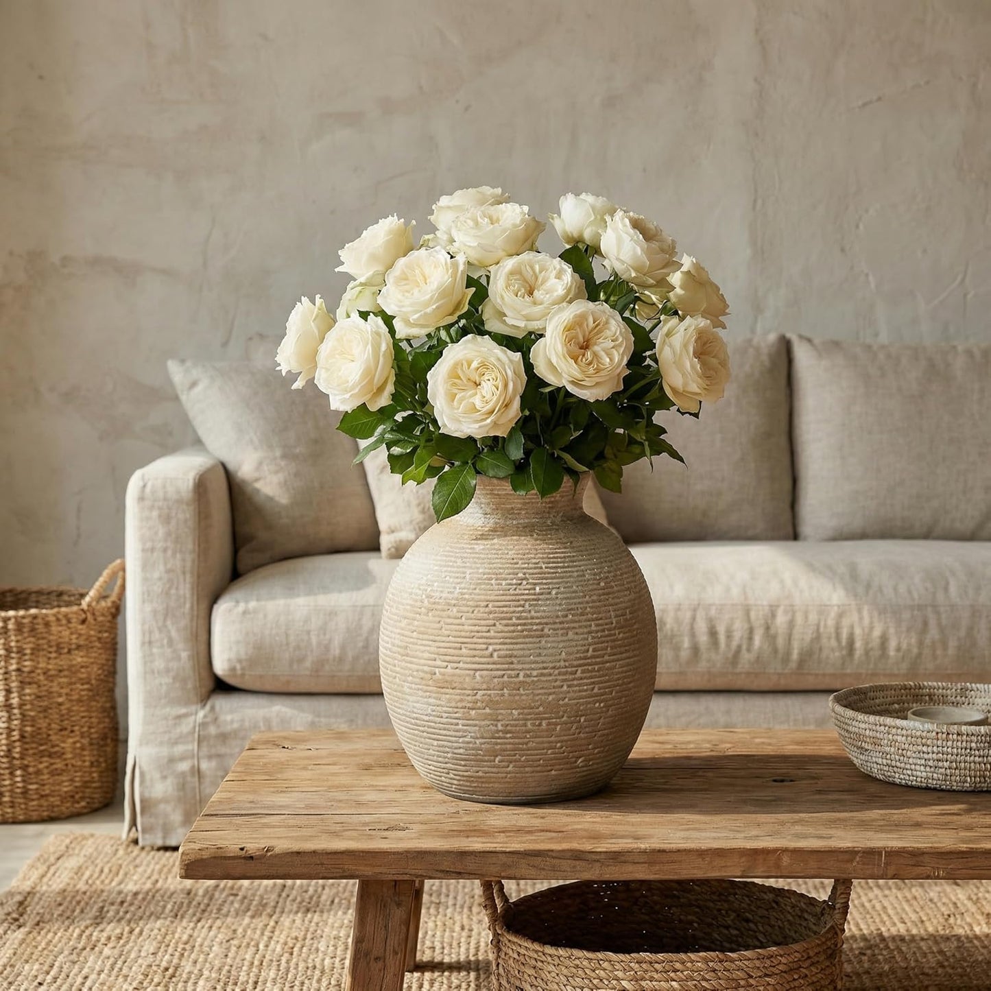 Ceramic Flower Vase / Retro and Rustic-7.4