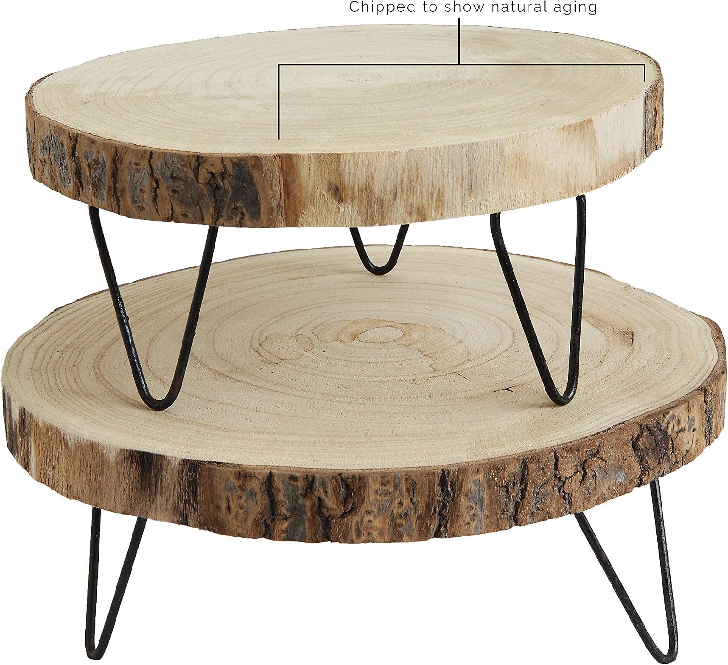 Large Paulownia Wood Pedestal / Raw Finish / Set of 11