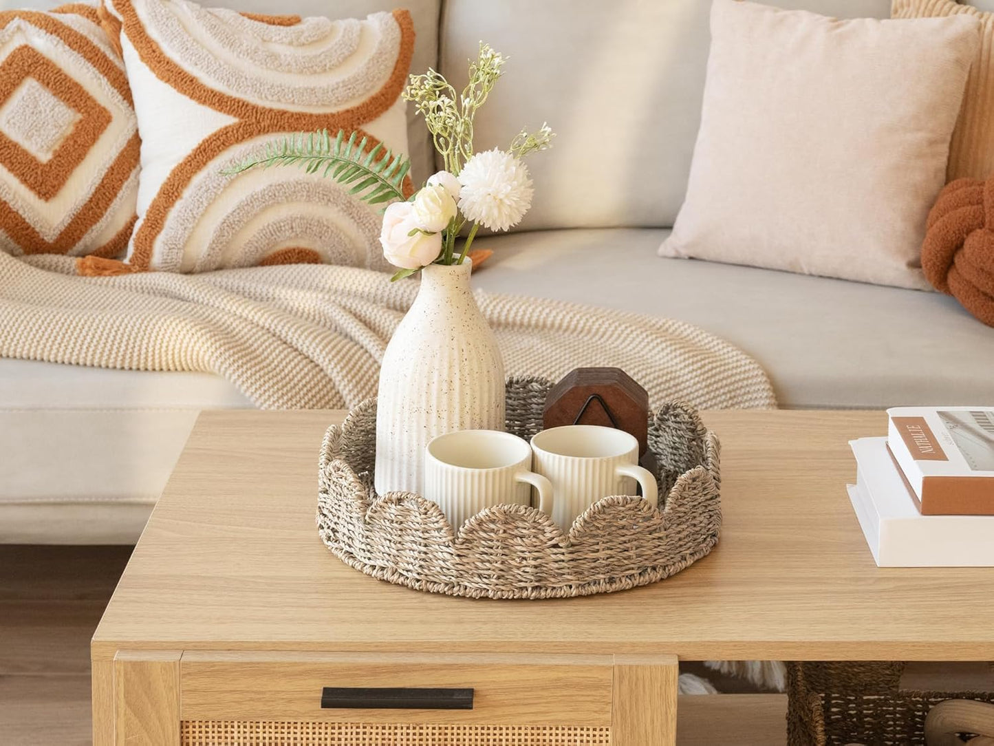 Rattan Serving Trays / Natural / Set of 13