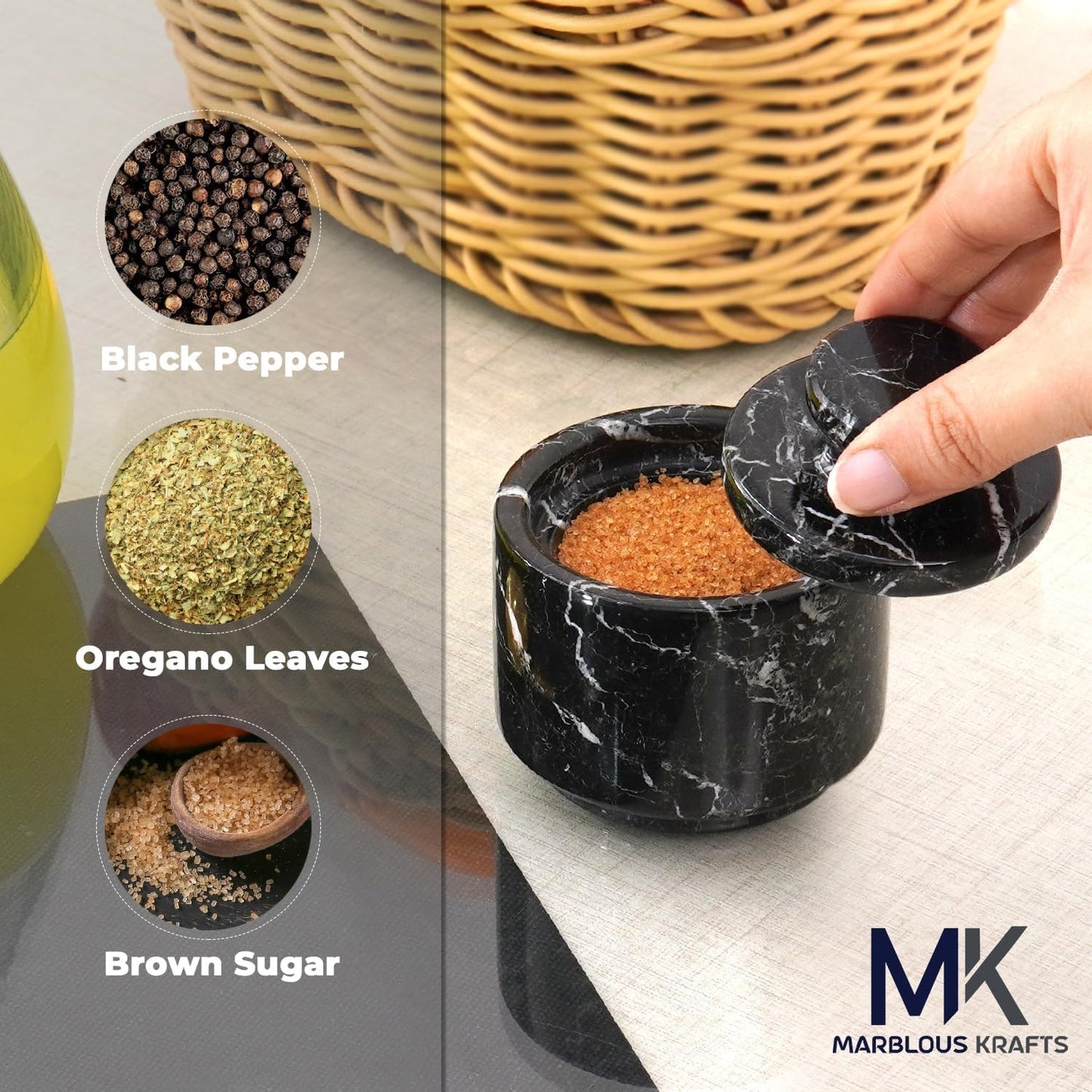 Seasoning Salt Containers / Black Zebra