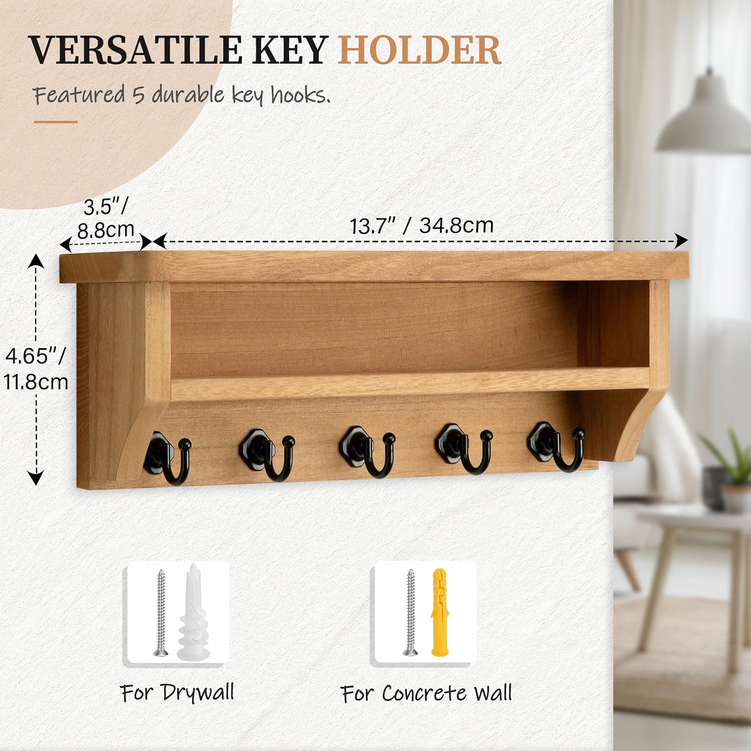 5 Key Hooks / Wood