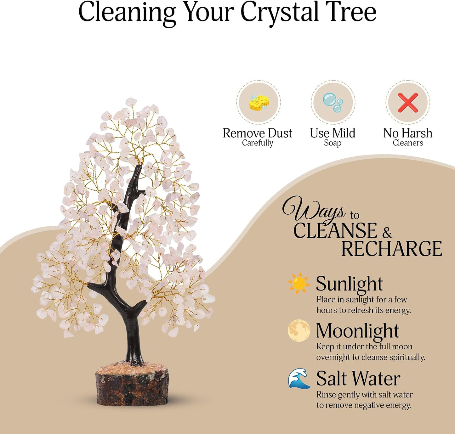 Tree Decoration 10 / Rose Quartz / Pink / 12 Inch