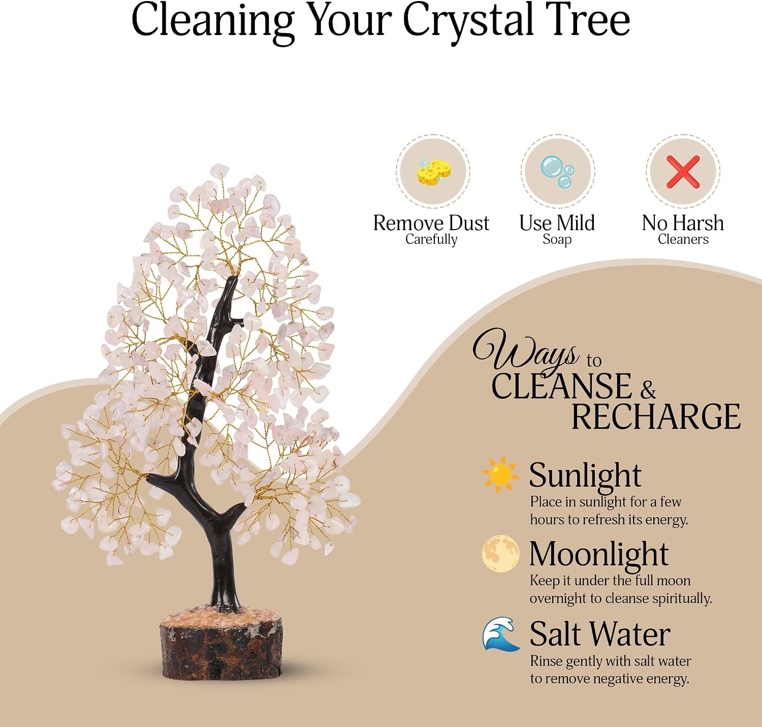 Tree Decoration 10 / Rose Quartz / Pink / 12 Inch