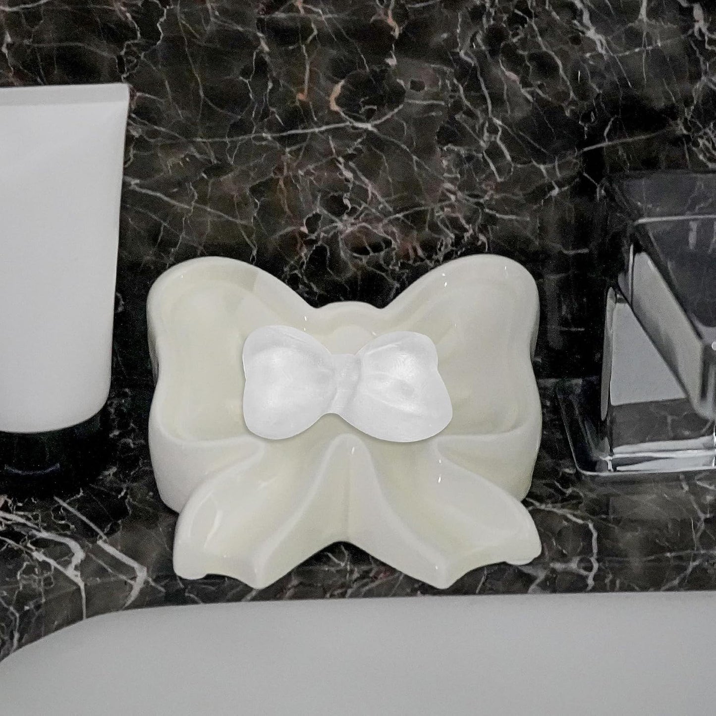 Ceramic Soaps Dish / White