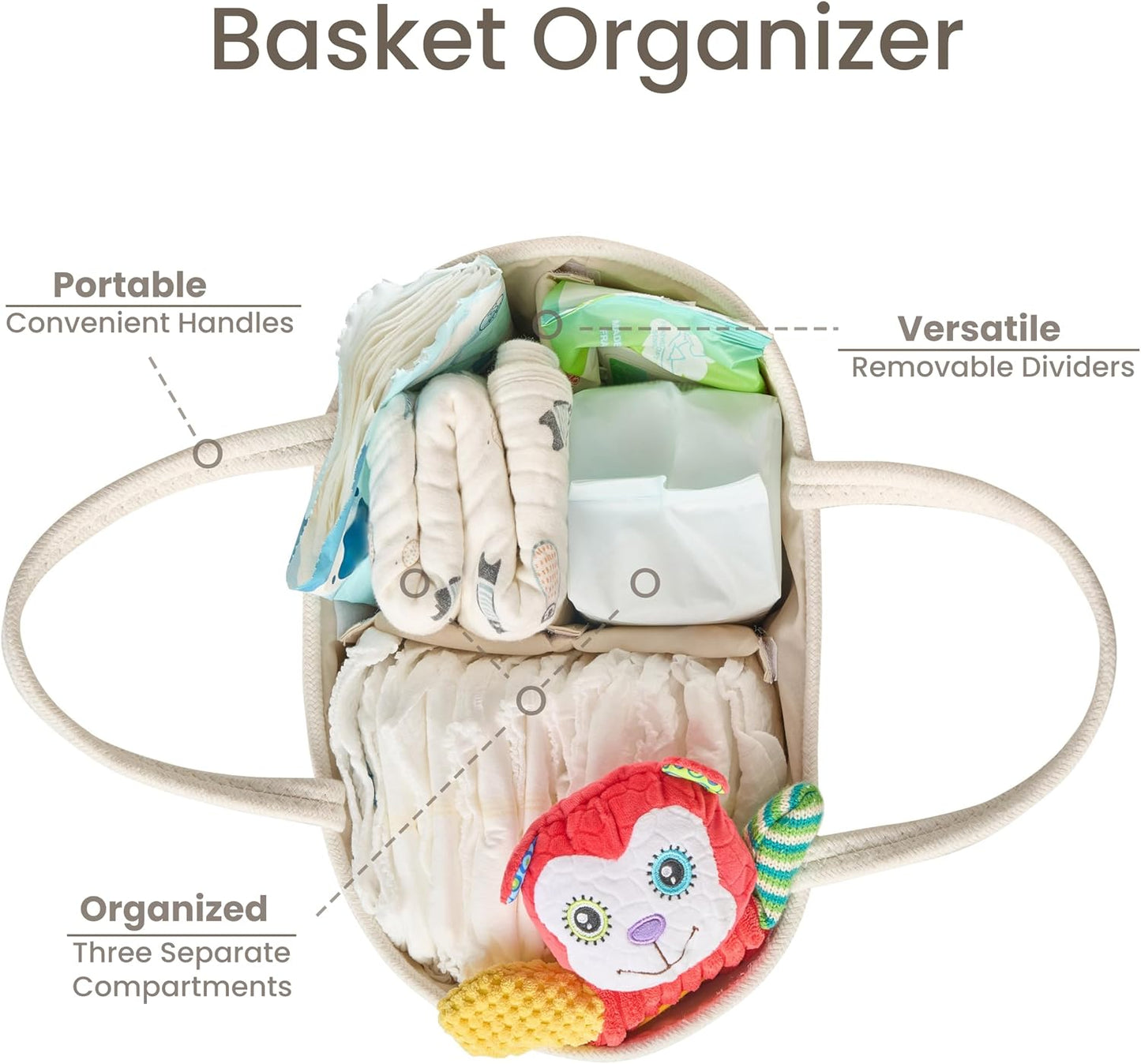 Baby Storage Basket / Off White / Small