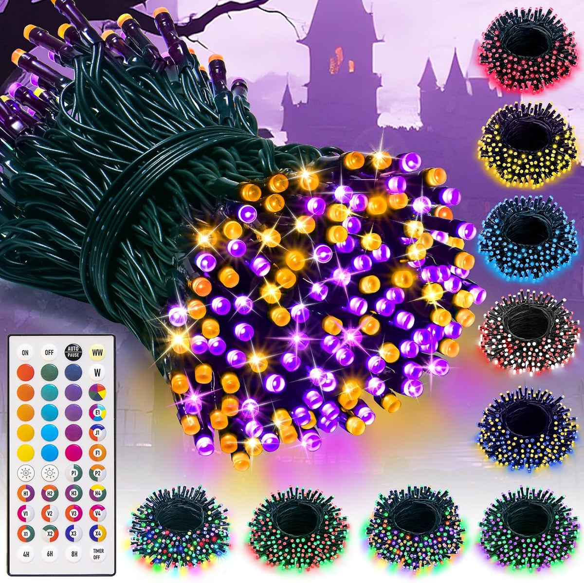 LitHome Color Changing Christmas String Lights Connectable 33Ft 100 LED