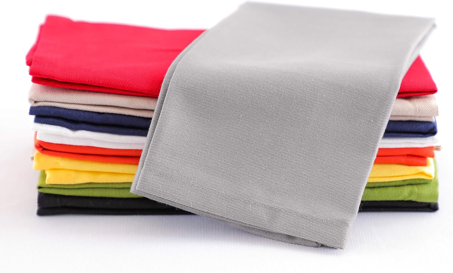 Cotton Cloth Napkins Set of 12 - Soft Premium Dinner Napkins with Hemmed Edges, Hotel Quality 18x18 Inch for Home