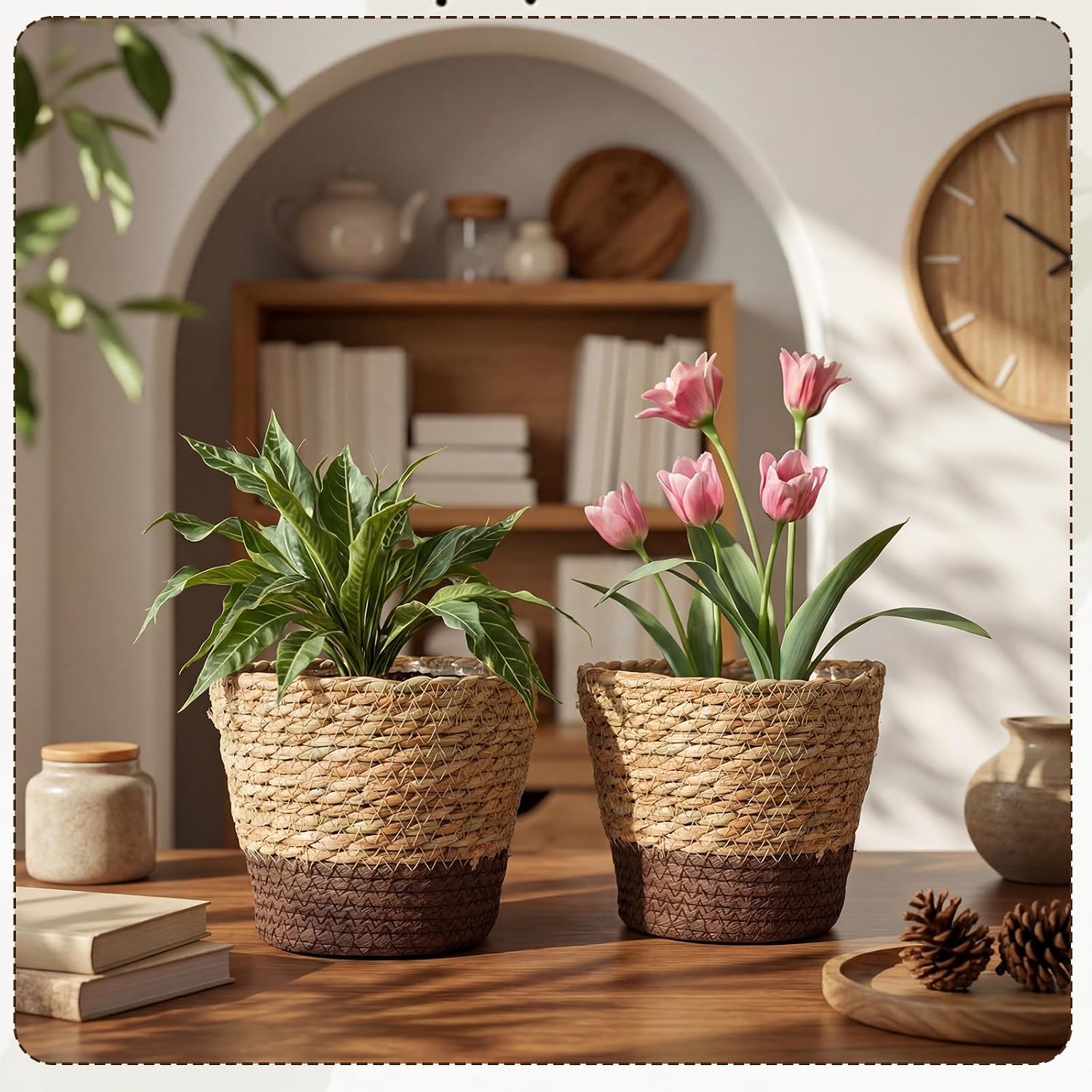Wicker Plant Basket Bulk / Small / Scandinavian / Set of 12