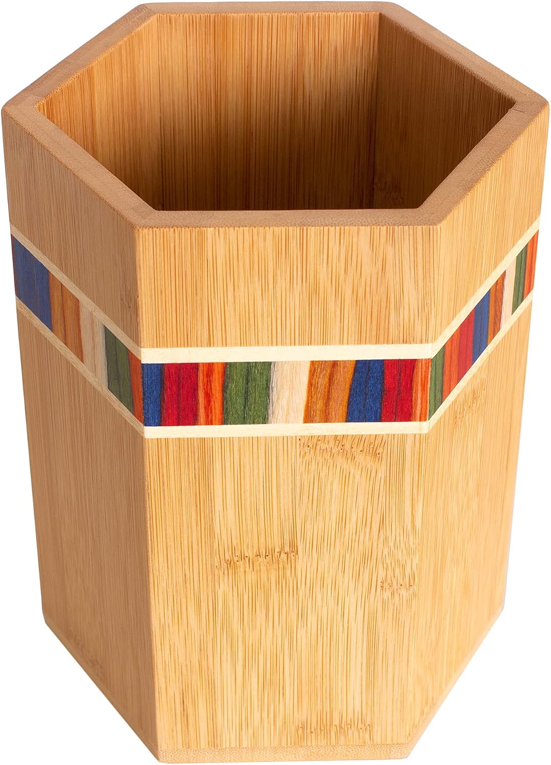 Totally Bamboo Baltique Marrakesh Collection Kitchen Utensil Holder, Large Cooking Utensil Crock for Countertop