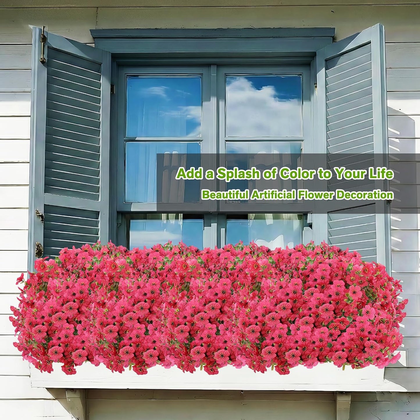 13Bundles Silk Realistic UV Resistant Faux Flowers / Rose / Artificial Flowers / Set of 13
