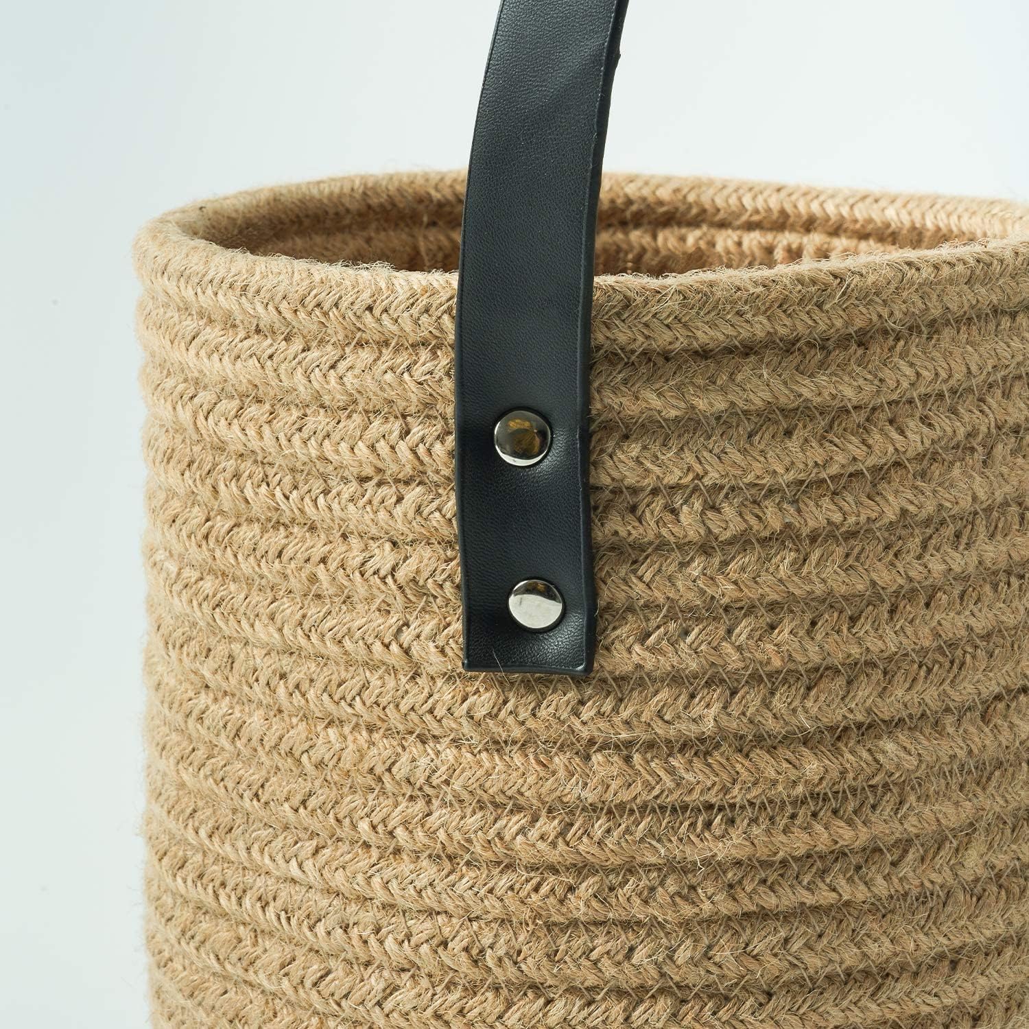 Small Woven Fern Hanging Rope Basket Flower Plants Wall Basket Decor Set Boho / Jute / Set of 2