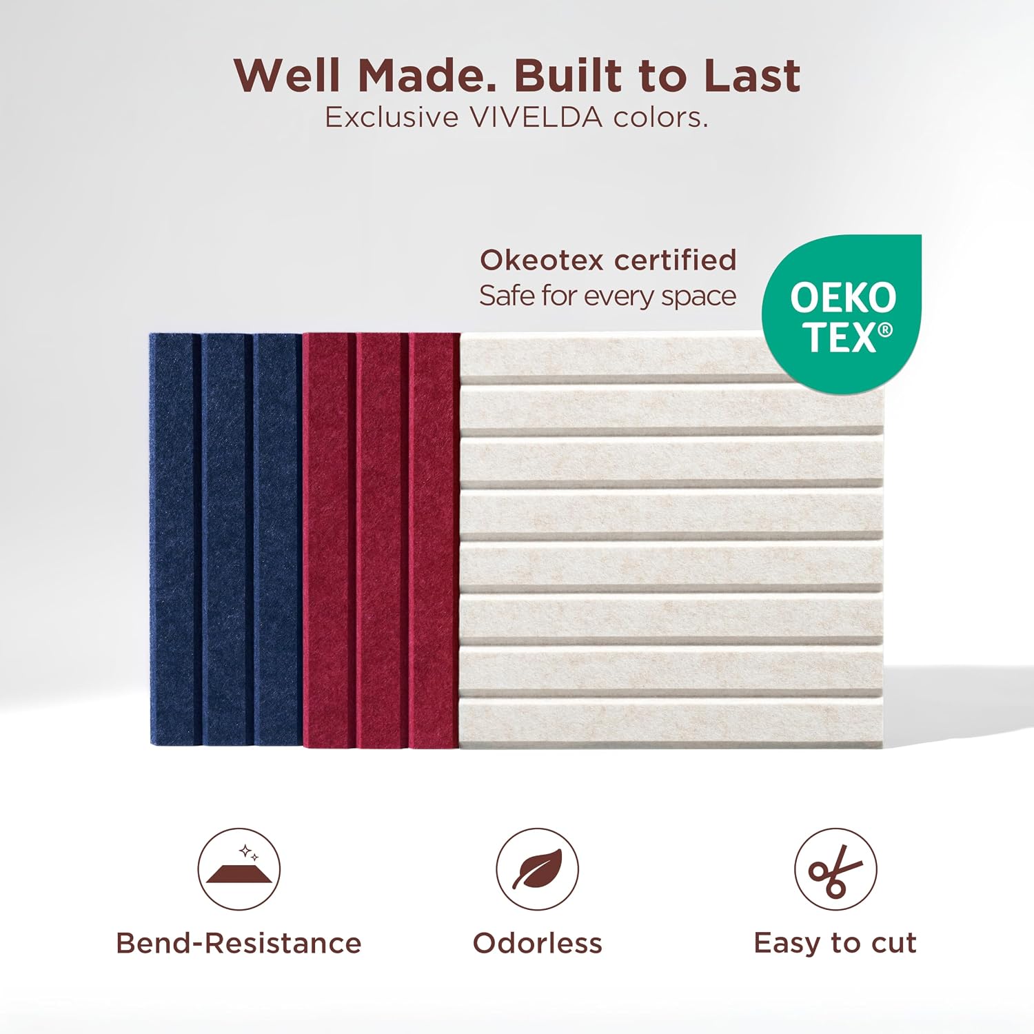 Large Felt Bulletin Board 48 x 36 Inch - 12-Pack Square Acoustic Wall Panels, Cork Board Alternative, NRC 0.95