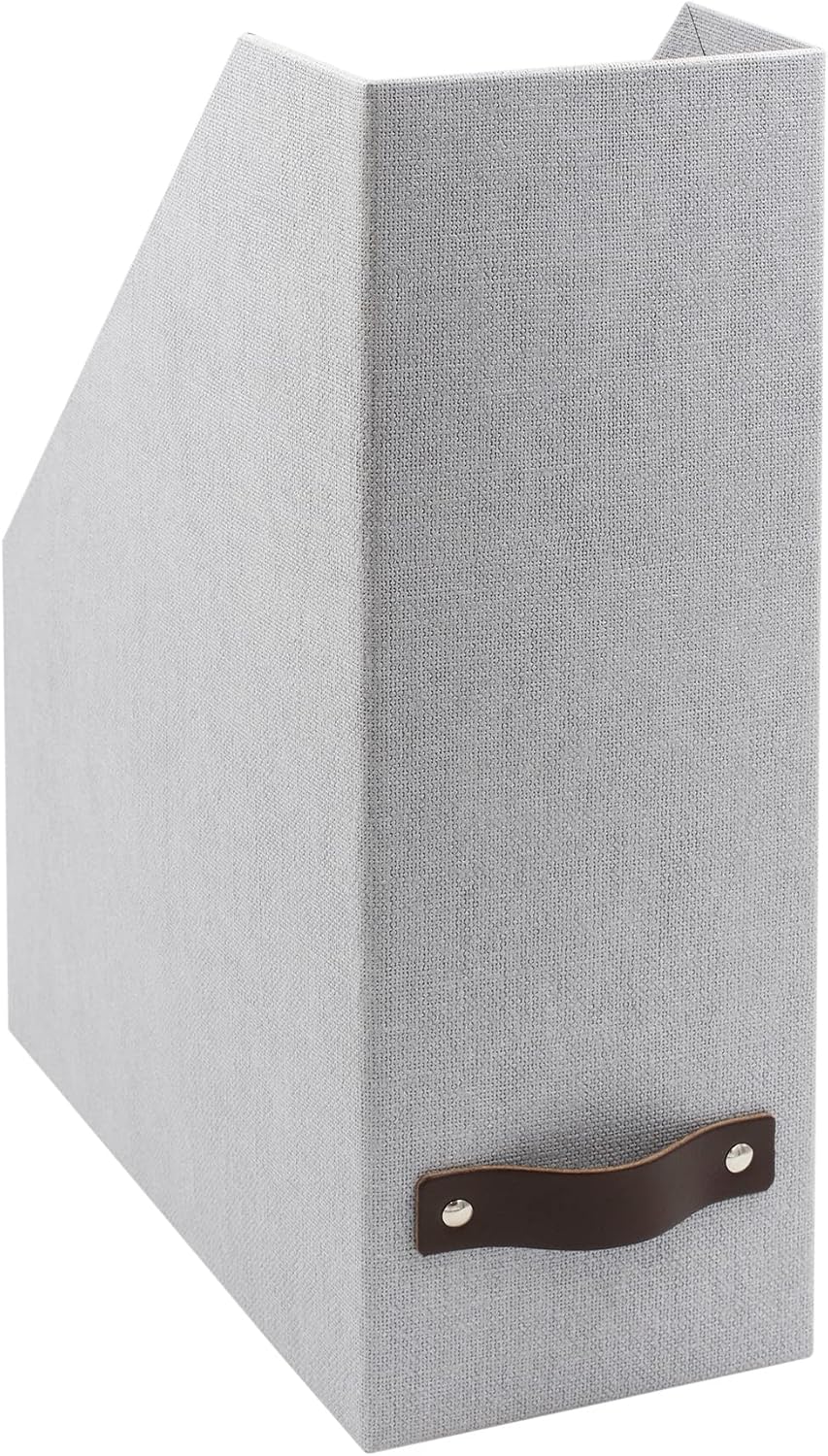 Bigso Box of Sweden Estelle Canvas Fiberboard Upright Magazine Storage Box | Magazine Holder & Organizer for Papers &