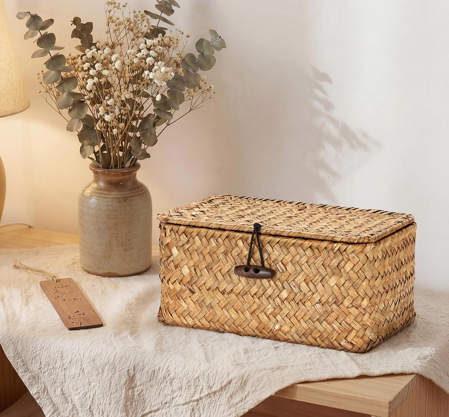 Mini Seagrass Basket / 7.0 x 4.3 x 3.3 / Caramel Color