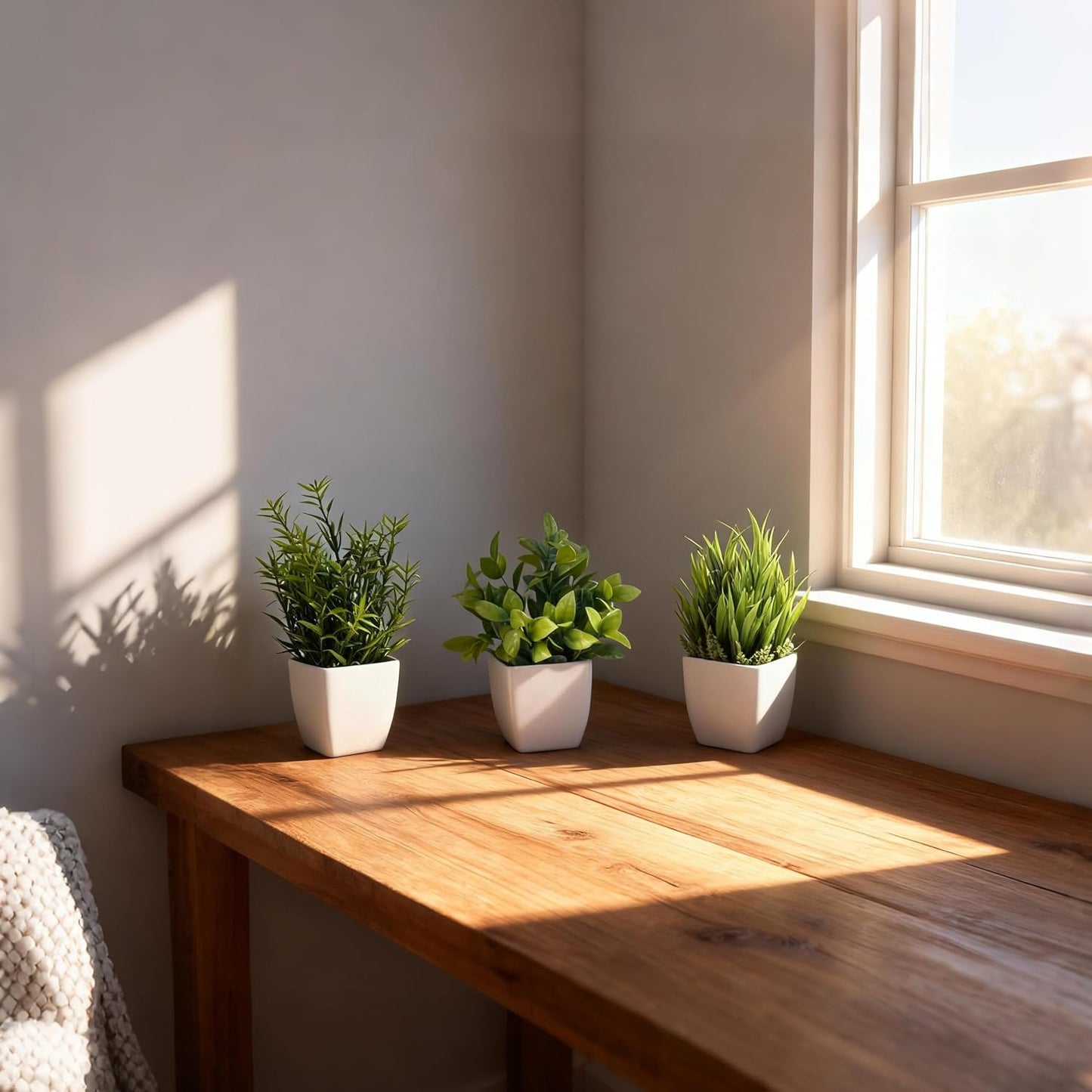 Small Artificial Eucalyptus Potted Plants / Green / Set of 6