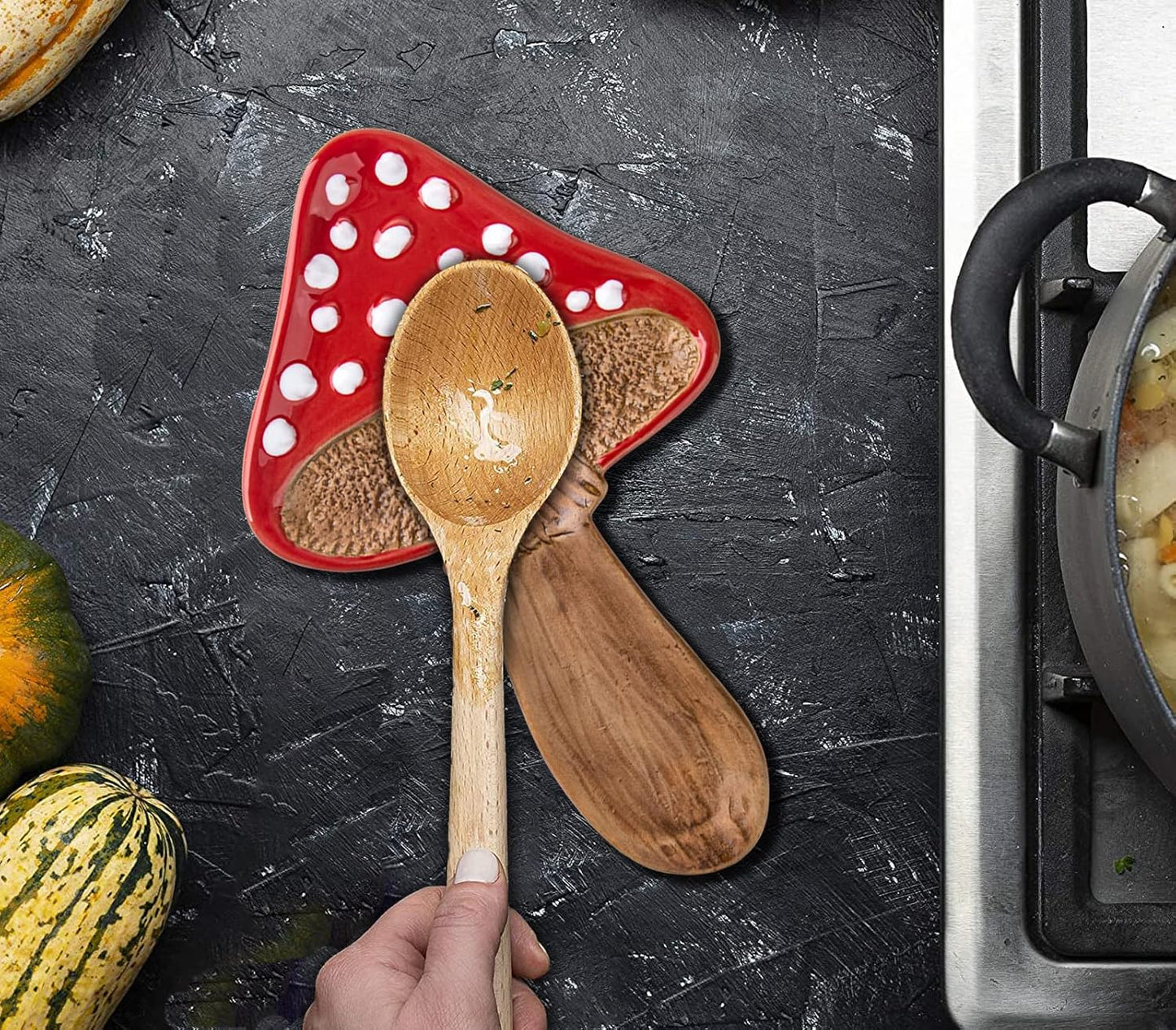 Spoon Rest Spoon Holder For Stove Top Mushroom Spoon Rest