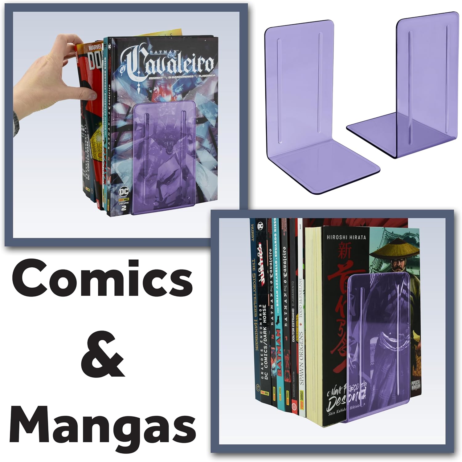 Plastic Bookends / Clear