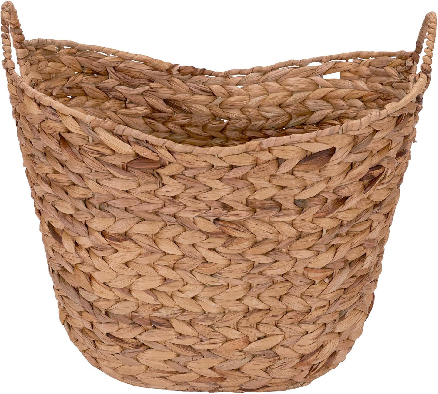 ML-4002 Tall Water Hyacinth Wicker Basket / Natural Hyacinth