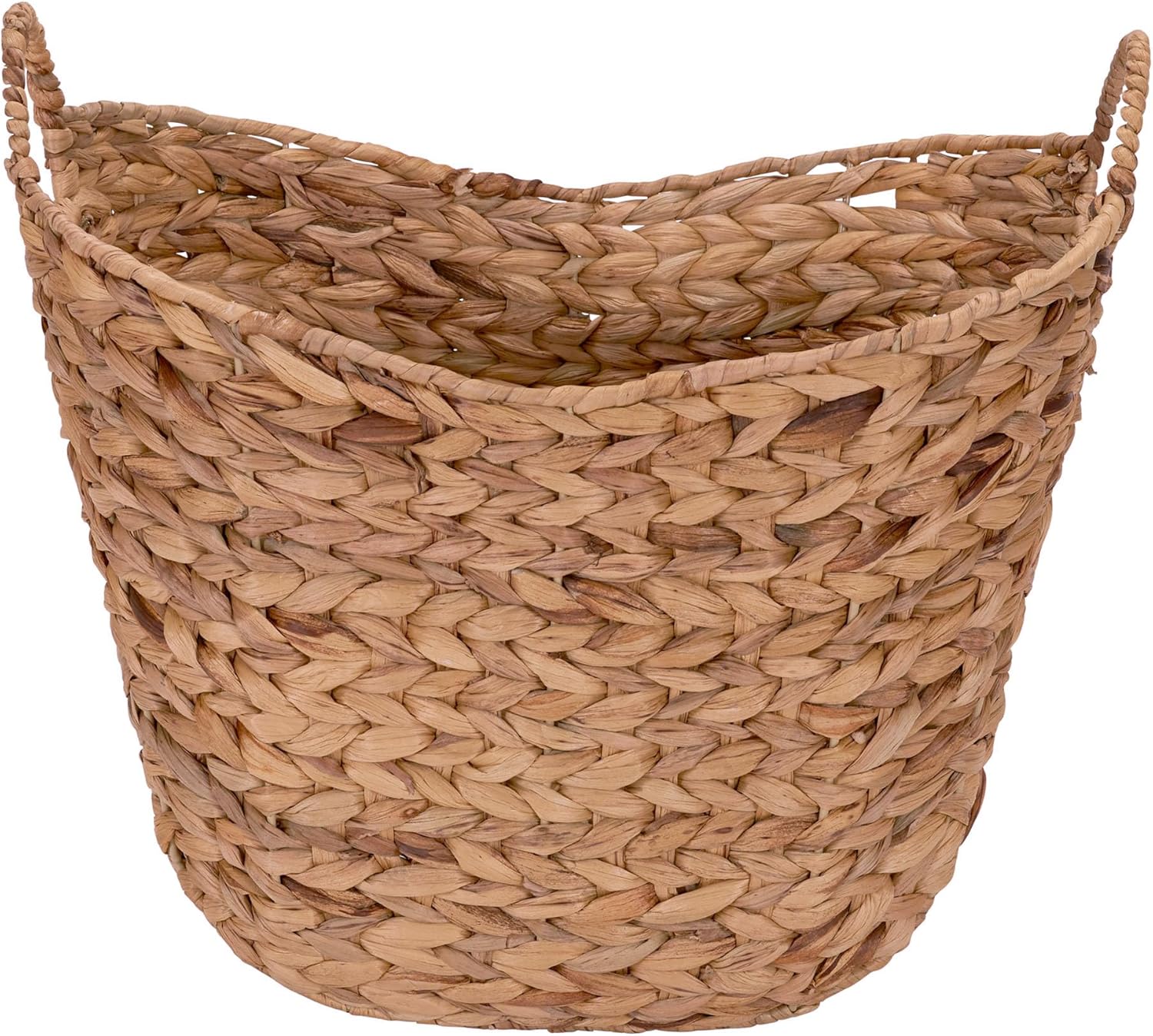 ML-4002 Tall Water Hyacinth Wicker Basket / Natural Hyacinth