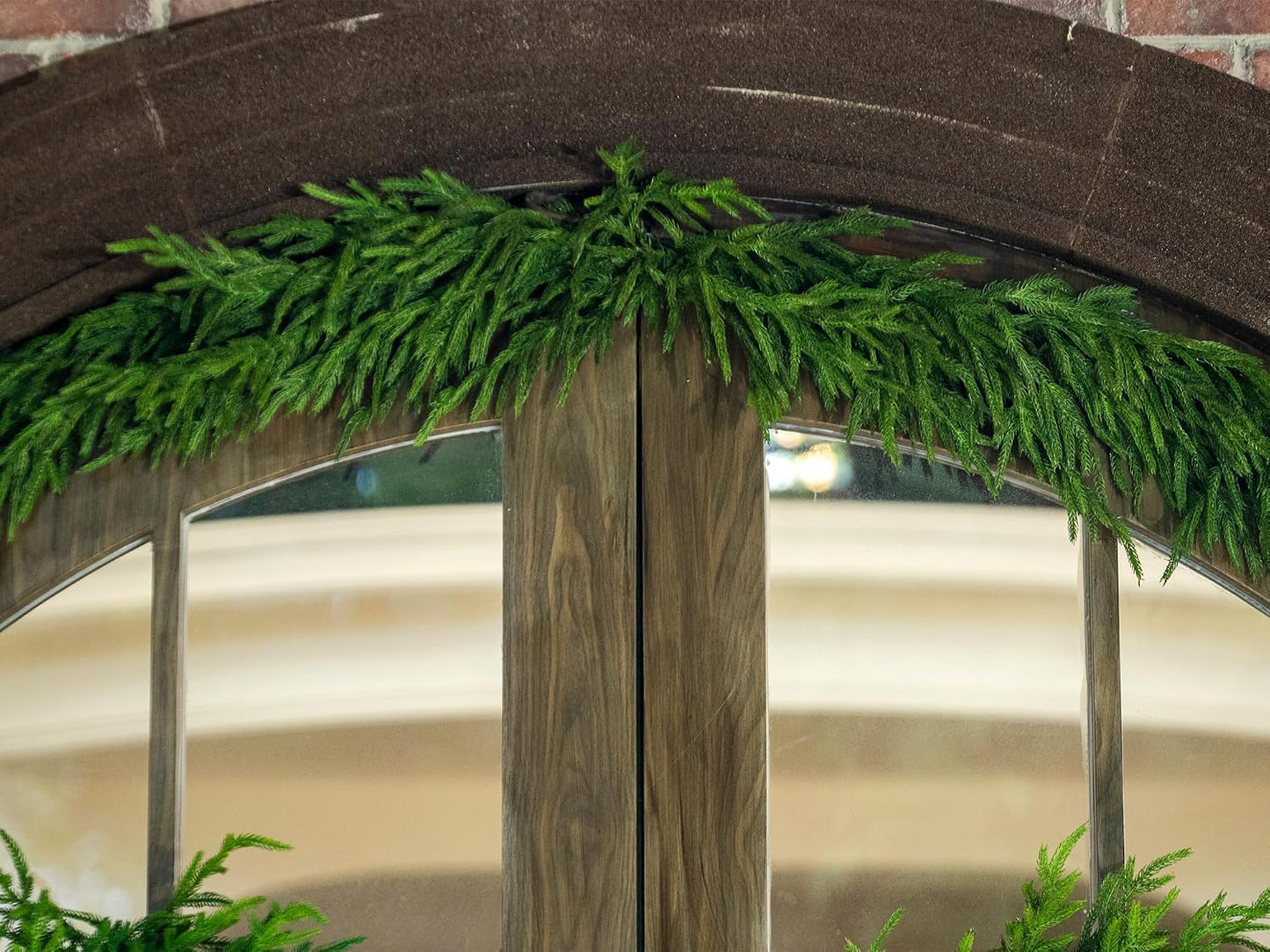 15FT Extra Full Christmas Garland Norfolk Pine Garland Realistic Artificial Christmas Greenery Garland for Mantle