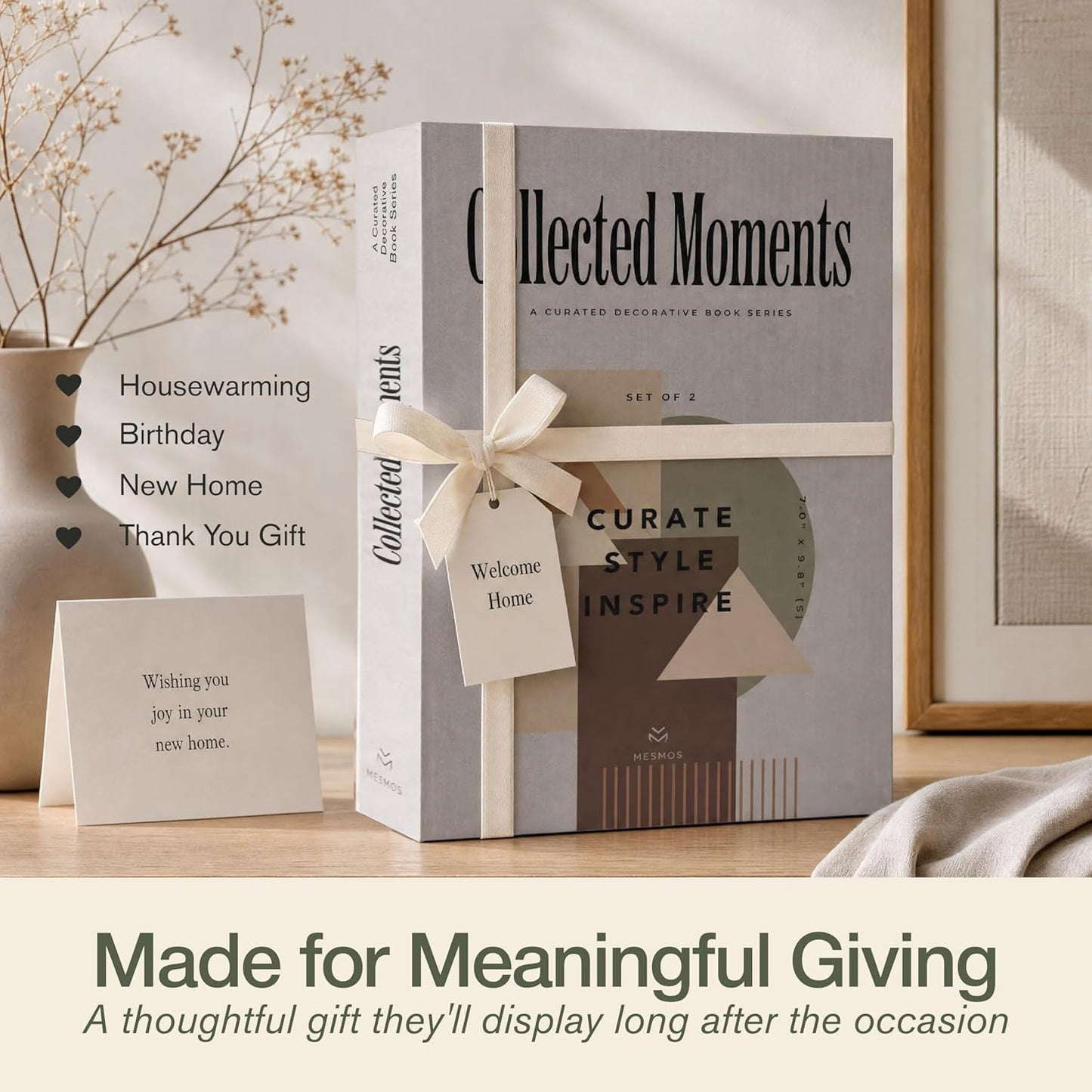 Coffee Table Decor Faux Books for Decoration / Mindfulness & Stillness