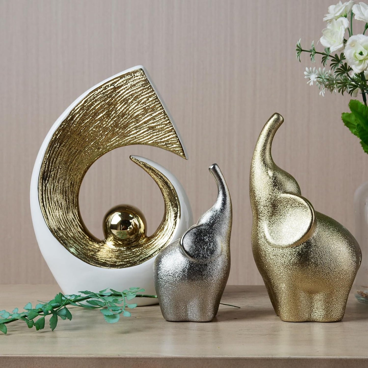 Abstract Statue Figurine Modern Art Sculpture Home Decor Ceramic Ornament Gift for Living Dining