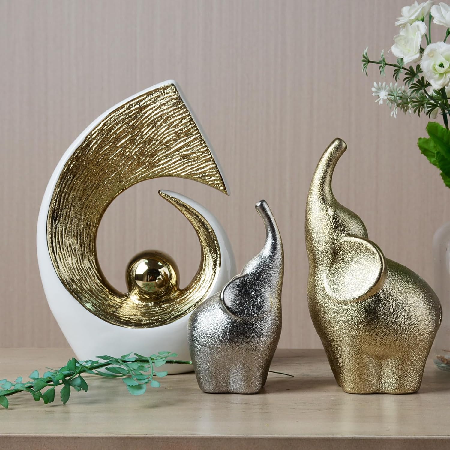 Abstract Statue Figurine Modern Art Sculpture Home Decor Ceramic Ornament Gift for Living Dining