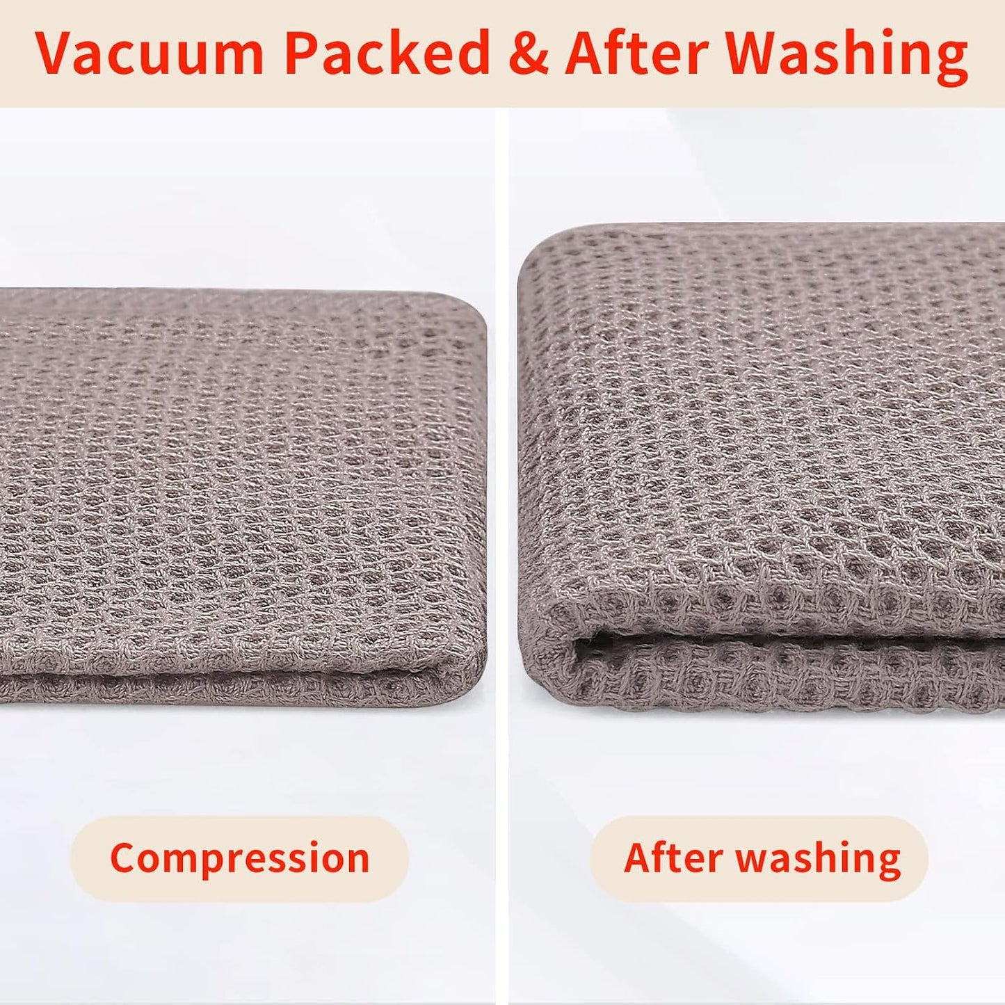 Homaxy 100% Cotton Waffle Weave Kitchen Dish Cloths 8-Pack, Multicolor | 12 x 12 Inches, Ultra Soft Absorbent Dish