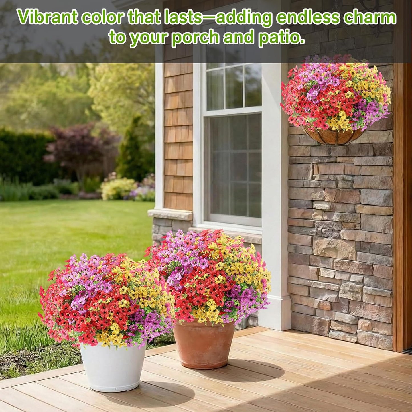 13 Bundles Silk Realistic UV Resistant Faux Flowers / Mixed2 / Artificial Flowers / Set of 13